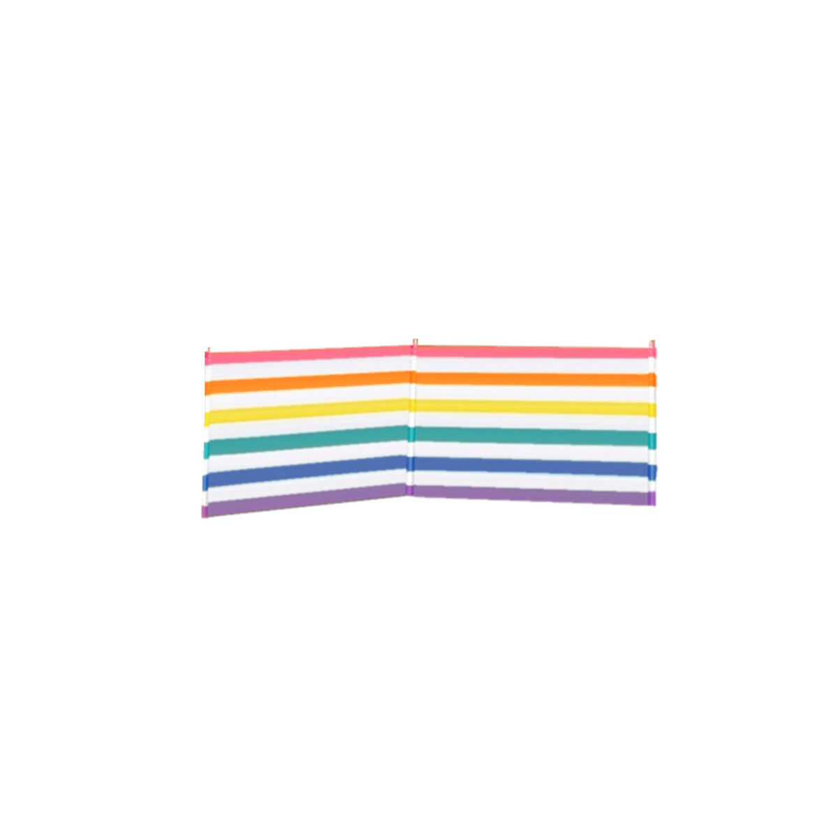 Windschutz mit Stahlstangen bunt