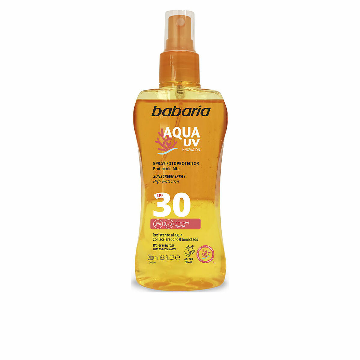 Körper-Sonnenschutzspray Babaria Solar Aqua Uv Spf 30 200 ml