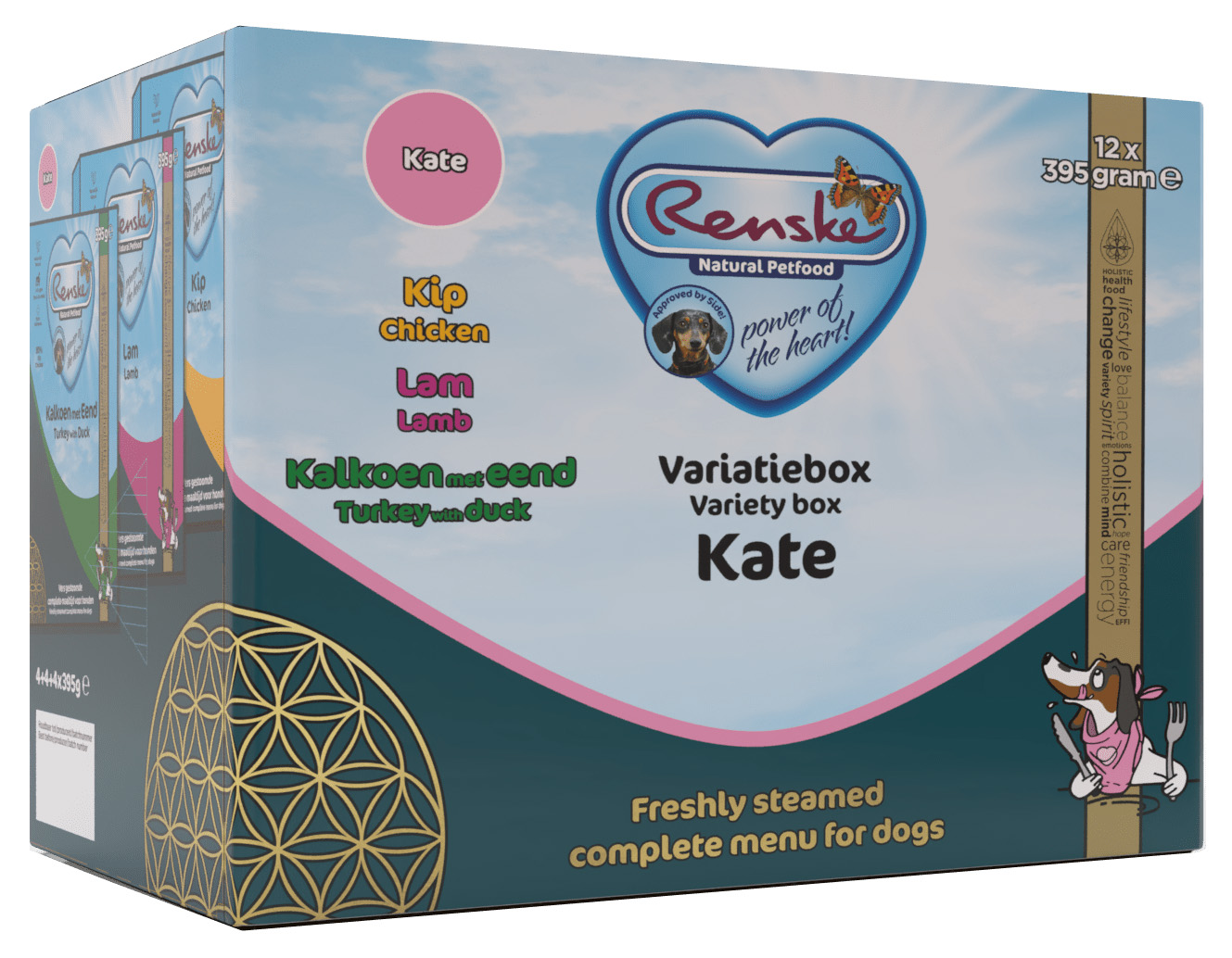RENSKE FRISCH FLEISCH VARIATIEBOX KATE HUHN/LAMM/TRUTHAHN/ENTE 12X395 G