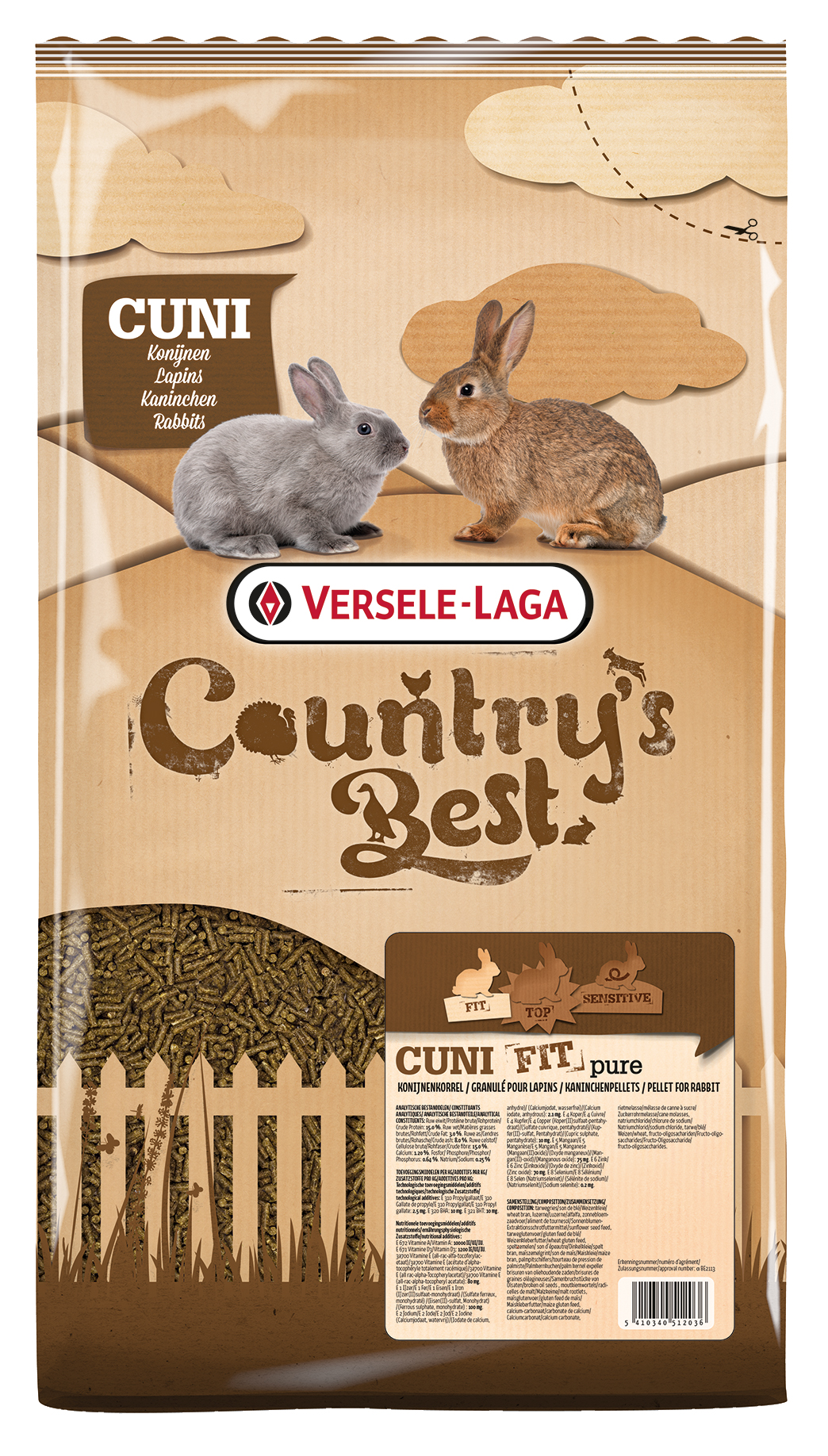 CUNI FIT PURE KONIJNENKORREL 5 KG