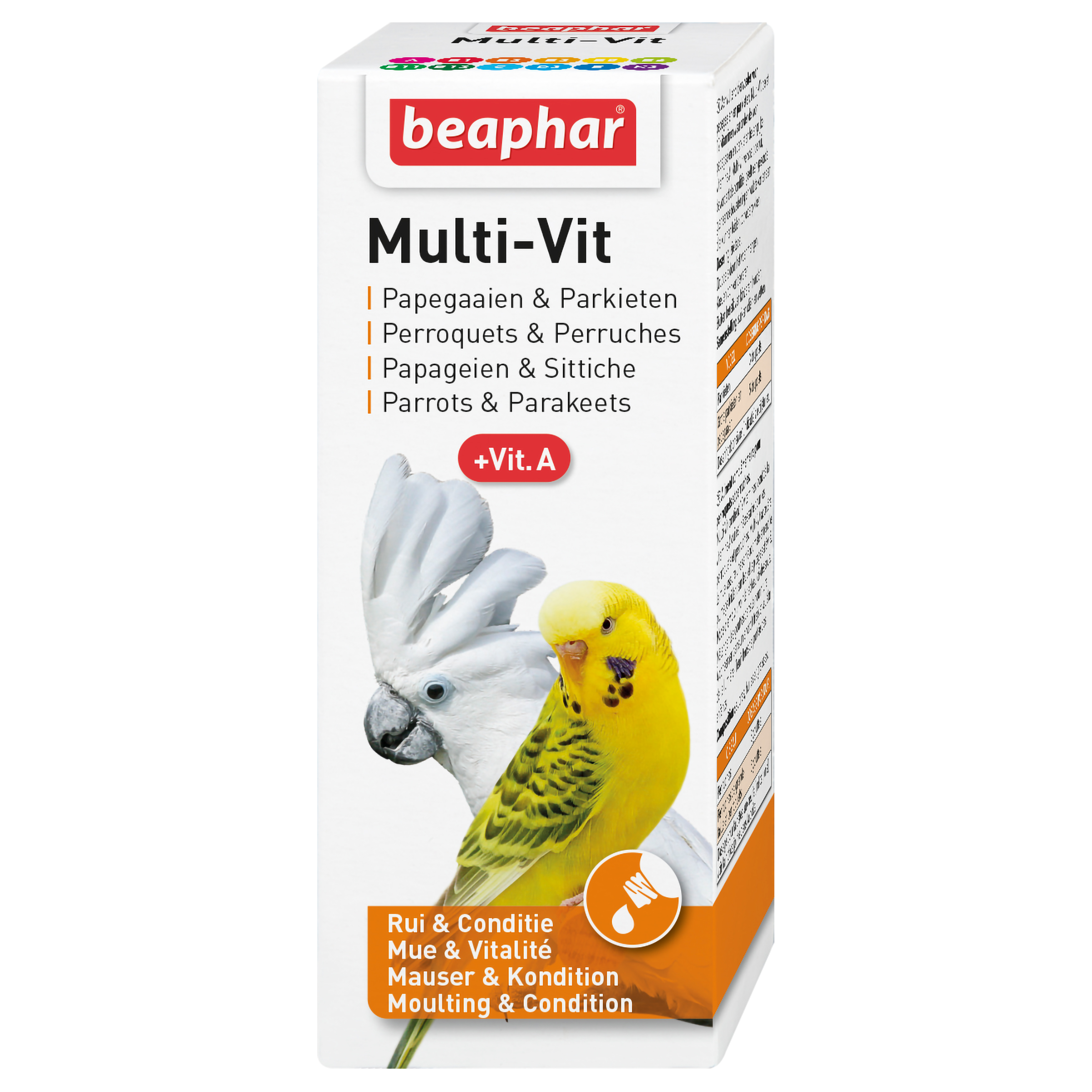 BEAPHAR MULTI-VIT PAPEGAAI UND GROSS PARKIETEN 50 ML