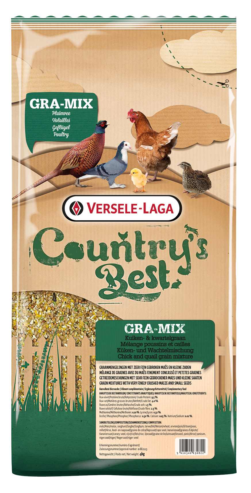 VERSELE-LAGA GRA-MIX KUEKEN & KWARTELGRAAN 4 KG