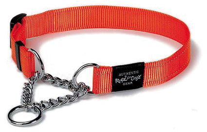 ROGZ FOR DOGS LUMBERJACK HALBSCHLUPF HALSBAND ORANGE 25 MMX43-73 CM