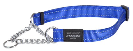 ROGZ FOR DOGS FANBELT HALBSCHLUPF HALSBAND BLAU 20 MMX34-56 CM