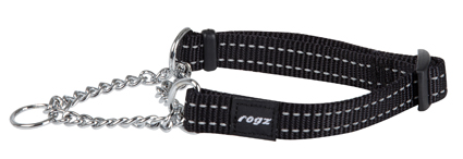 ROGZ FOR DOGS SNAKE HALBSCHLUPF HALSBAND SCHWARZ 16 MMX32-44 CM