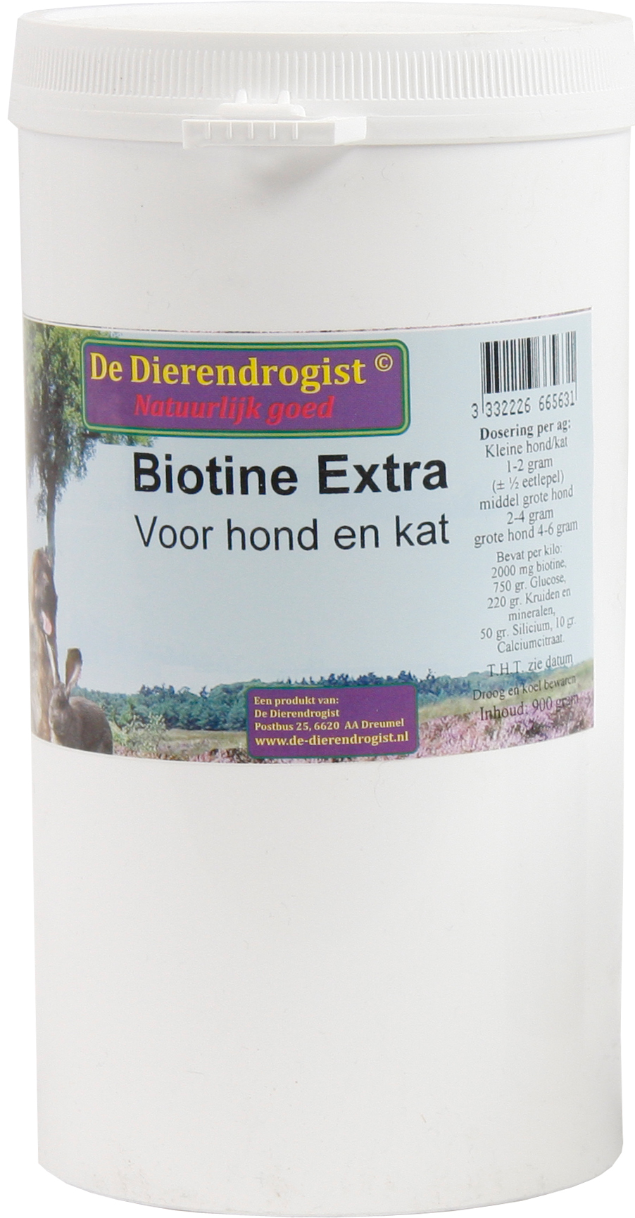 DIERENDROGIST BIOTIN PULVER+KRAEUTER FUER HUND UND KATZE 900 G