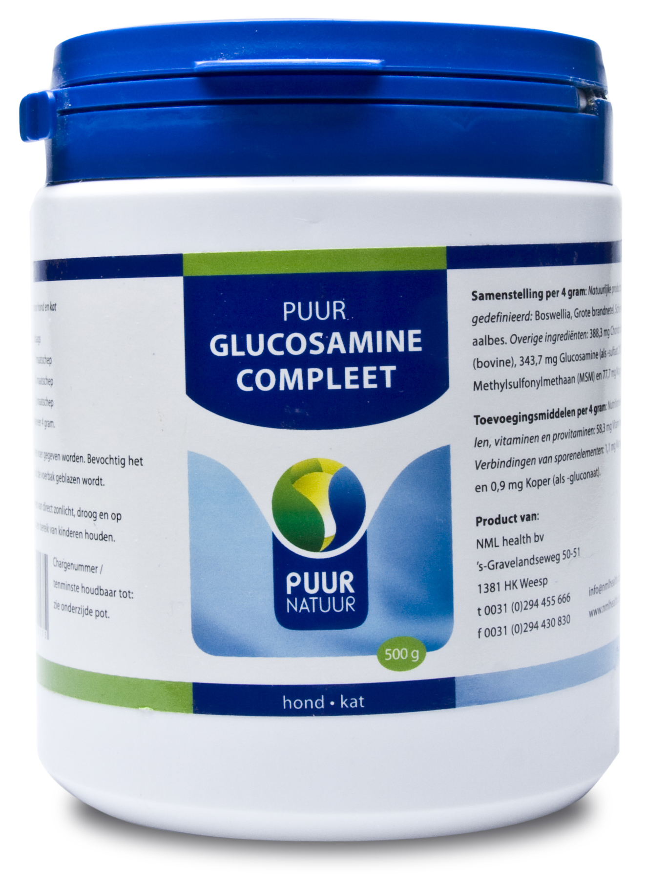 PUUR NATUUR GLUCOSAMINE EXTRA (KOMPLETT) FUER HUND UND KATZE 500 G