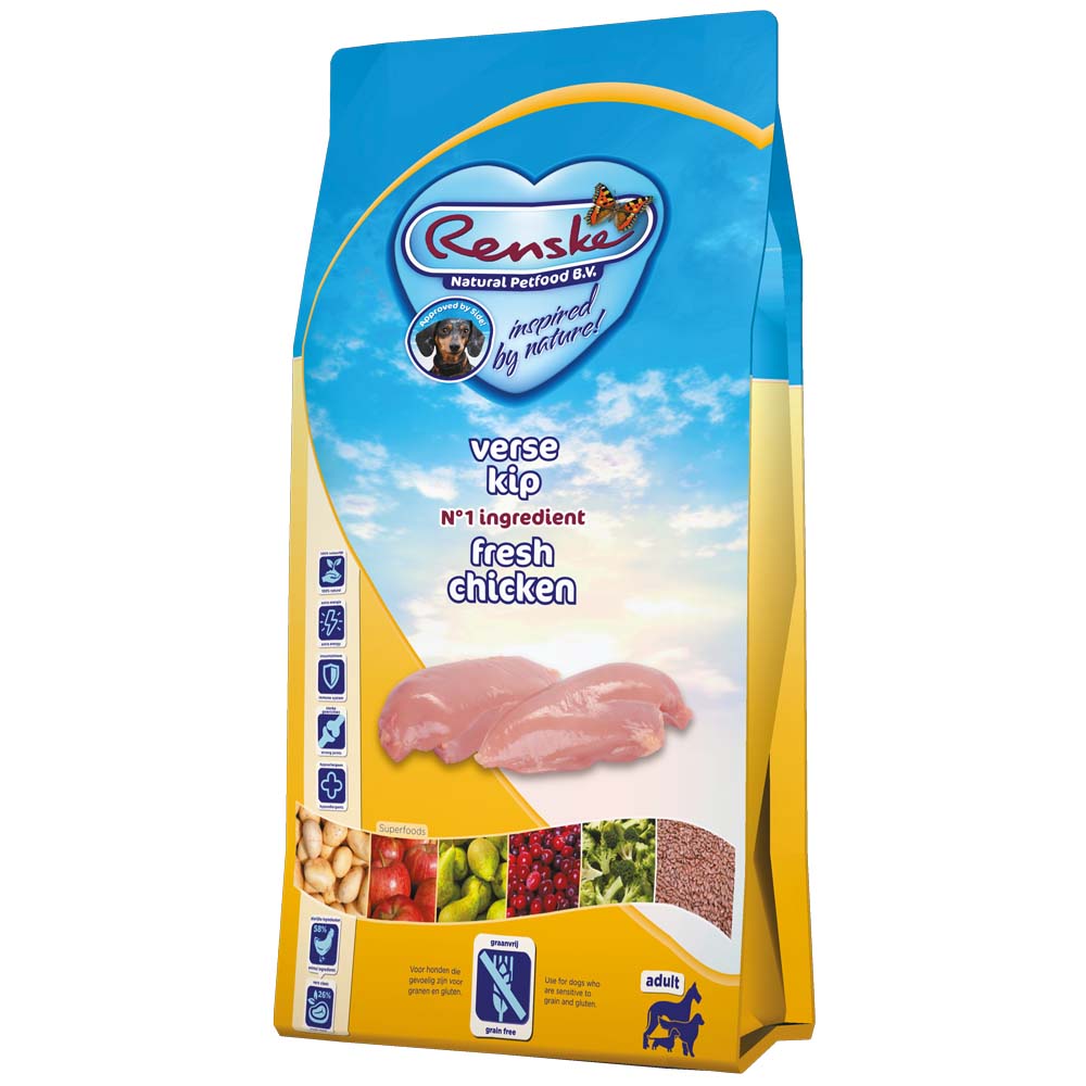 RENSKE SUPER PREMIUM ADULT HUHN GRAANVRIJ HYPOALLERGEEN 12 KG