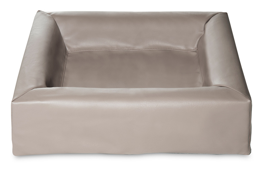 BIA BETT KUNSTLEER HOES HUNDEKORB TAUPE BIA-2 60X50X12,5 CM