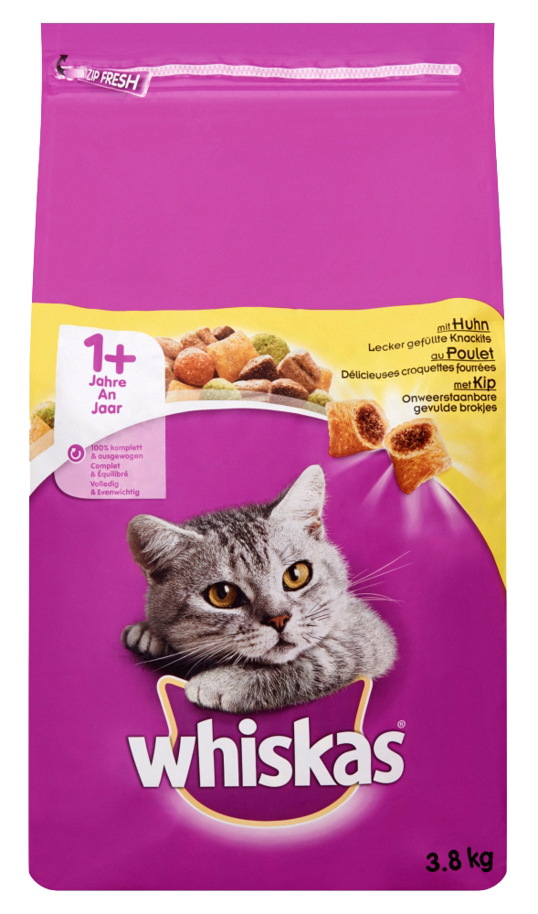 WHISKAS TROCKEN ADULT HUHN 3,8 KG