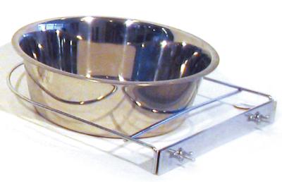 EDELSTAHL HONDENBAK MIT SCHROEFHOUDER 21 CM