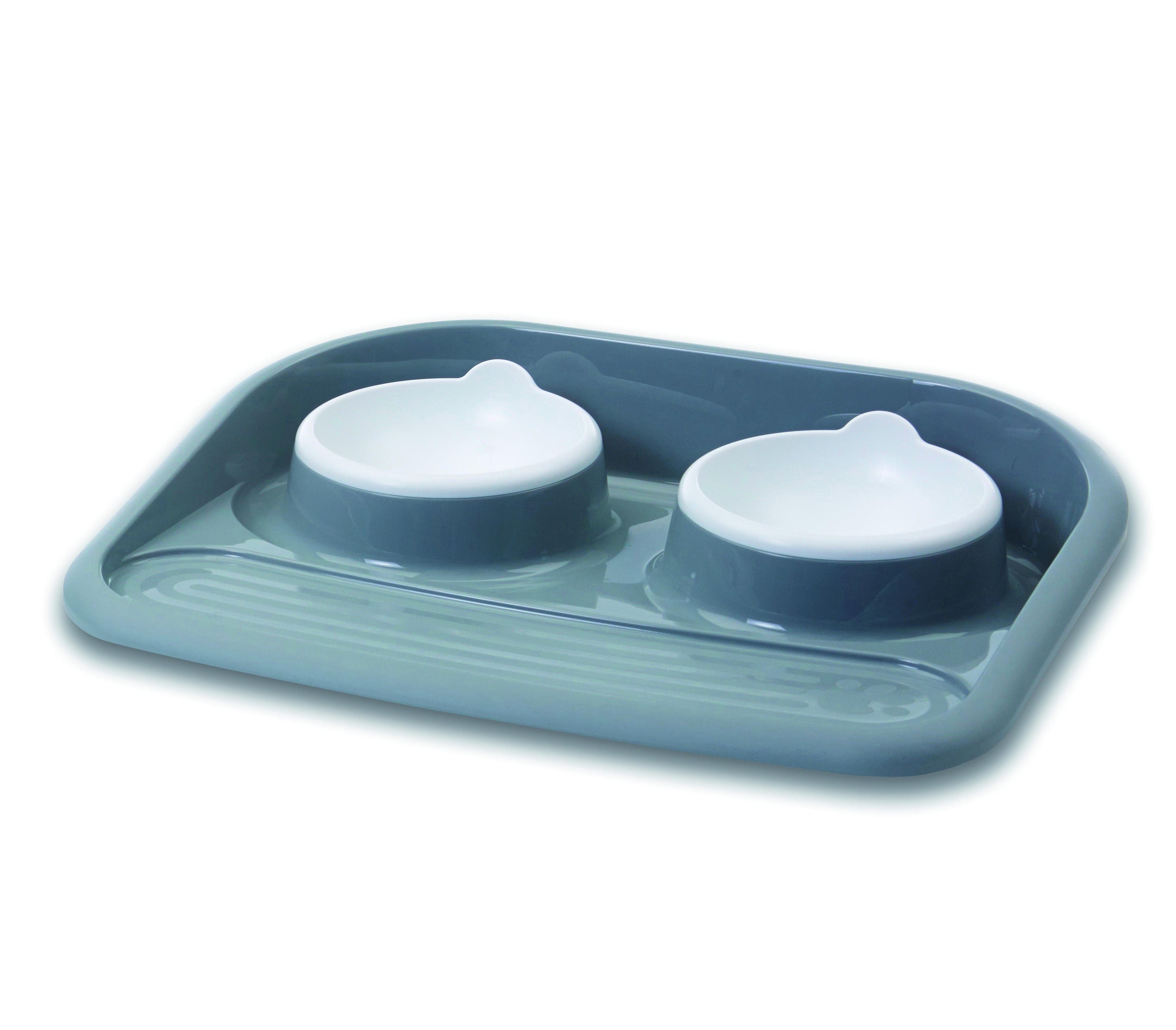 SAVIC BUTLER FUTTERNAPF UND DRINKBAK MIT PLATEAU UND ANTISLIP VOETJES 2X300 ML