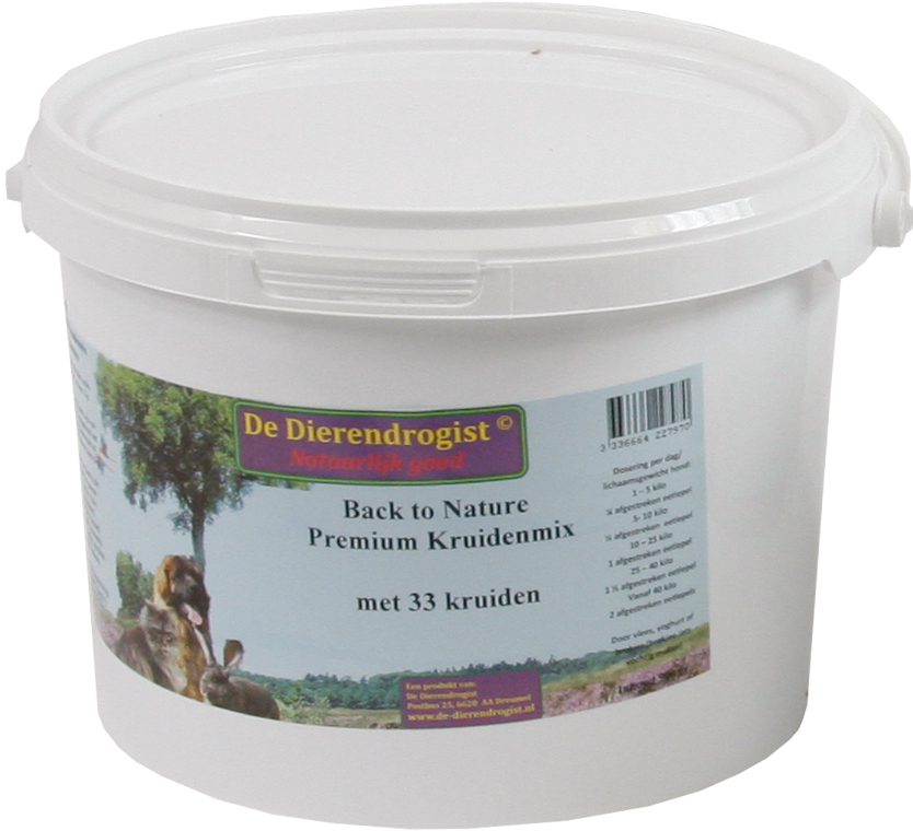 DIERENDROGIST BACK TO NATURE PREMIUM KRUIDENMIX MIT 33 KRAEUTER 900 G