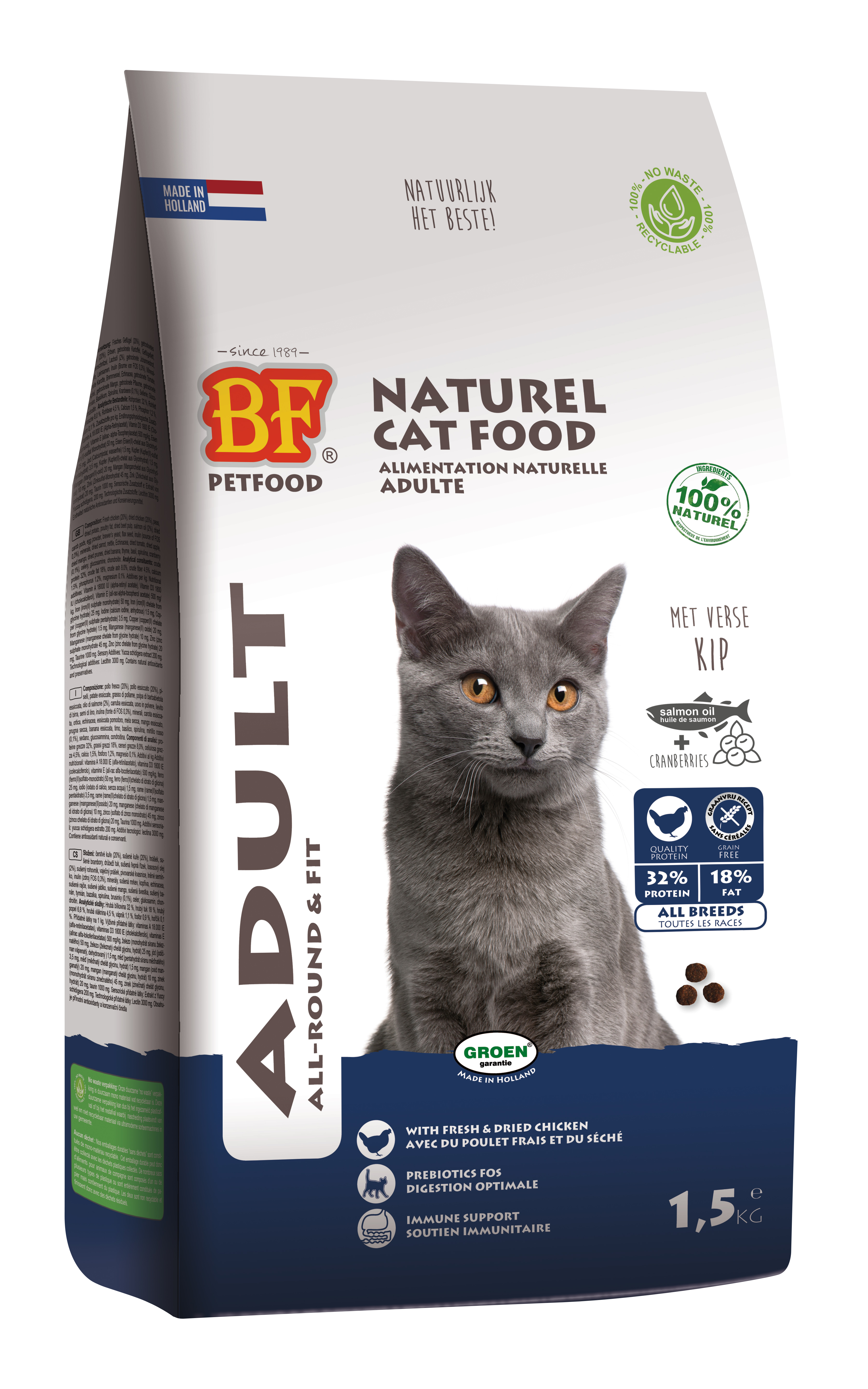 BF PETFOOD PREMIUM QUALITY KATZE ADULT FIT 1,5 KG