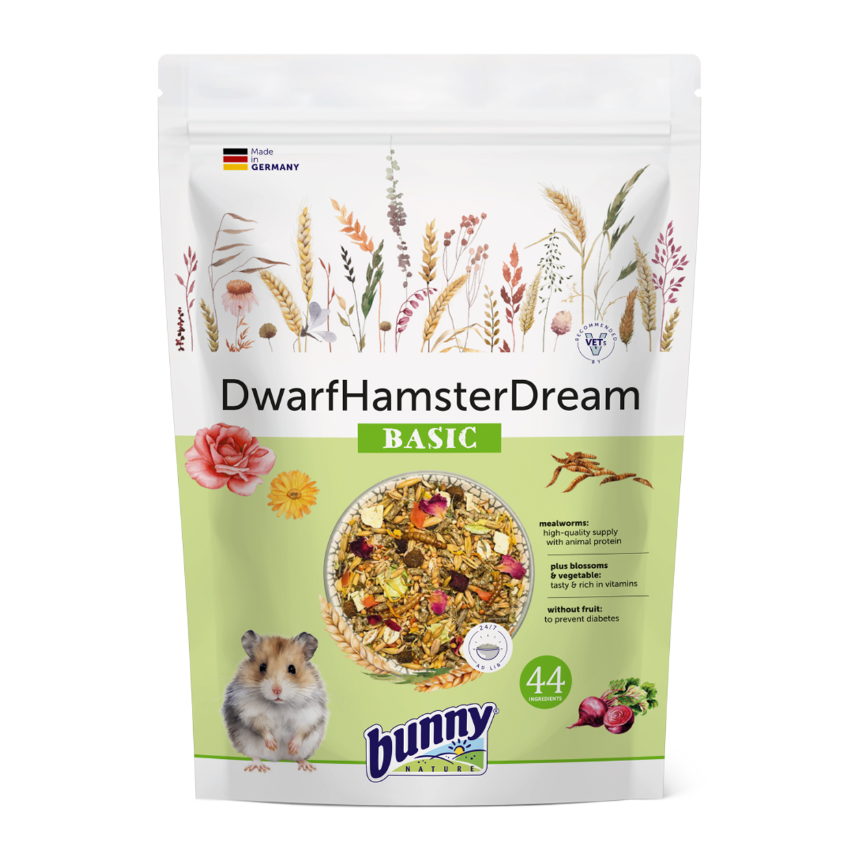 BUNNY NATURE DWERGHAMSTERDROOM BASIC 600 G