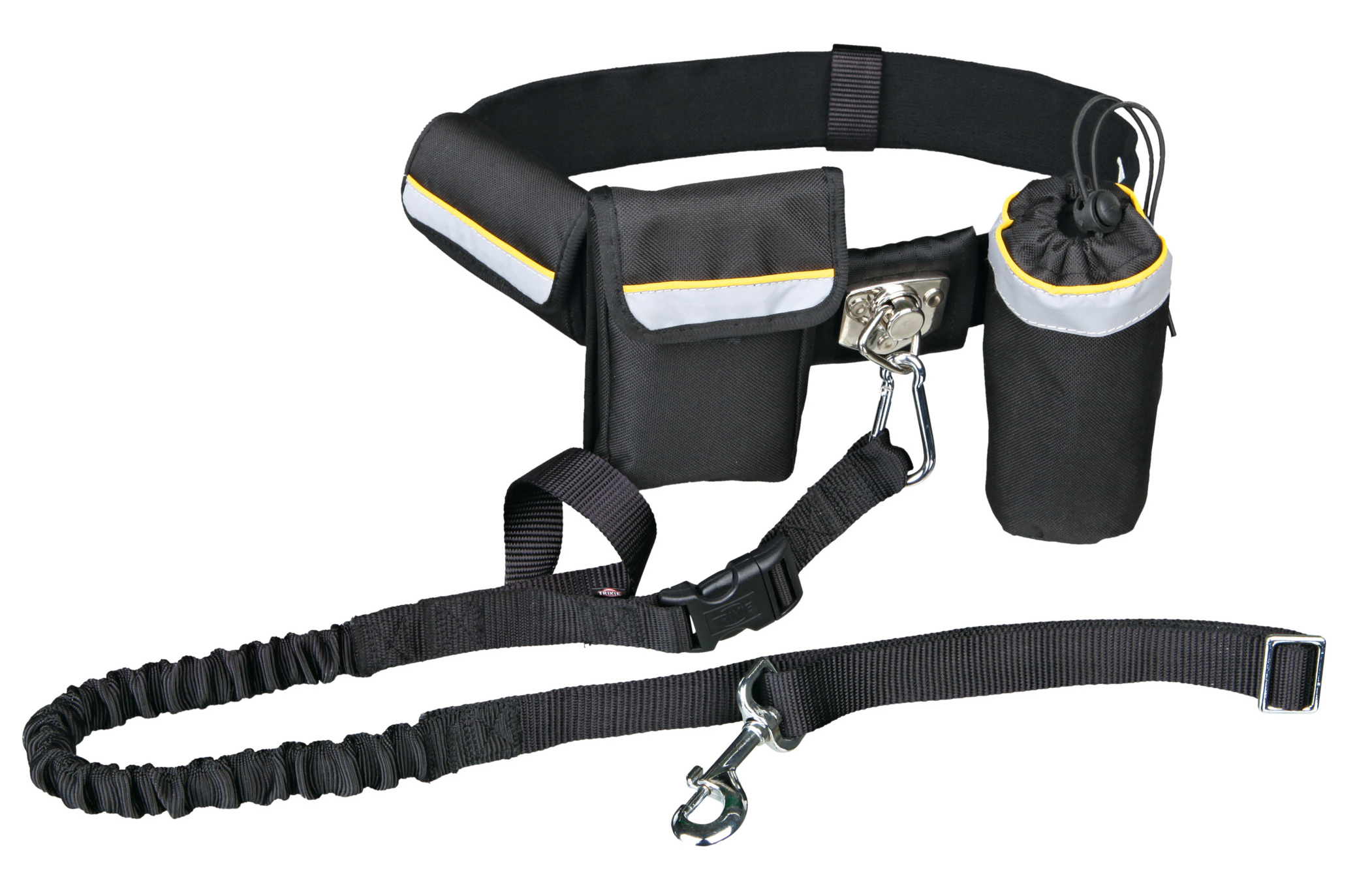 TRIXIE HEUPRIEM MIT JOGGINGLIJN SCHWARZ GURT 60-120 CM LEINE 100-135 CM