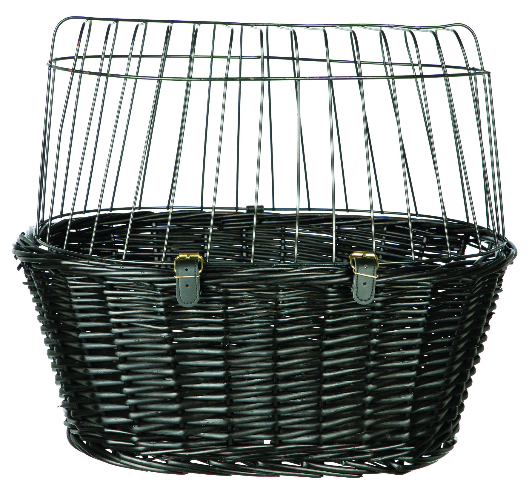 TRIXIE WILGEN FIETSMAND VOOROP SCHWARZ MIT KISSEN UND KAP 50X35X41 CM