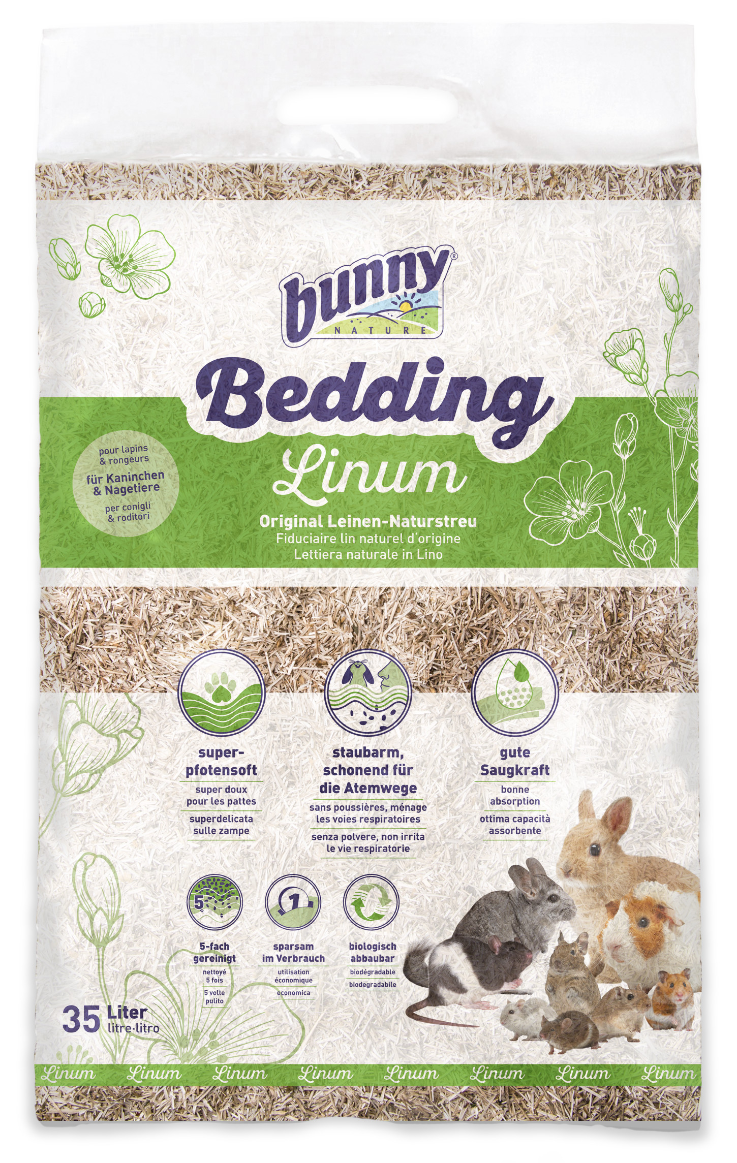 BUNNY NATURE BUNNYBEDDING LINUM VLASVEZEL 35 L