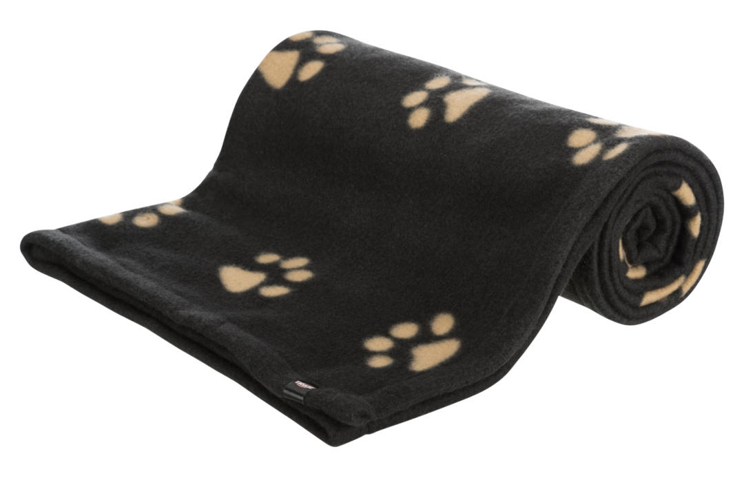 TRIXIE BARNEY FLEECE HONDENDEKEN SCHWARZ/BEIGE ASS 150X100CM