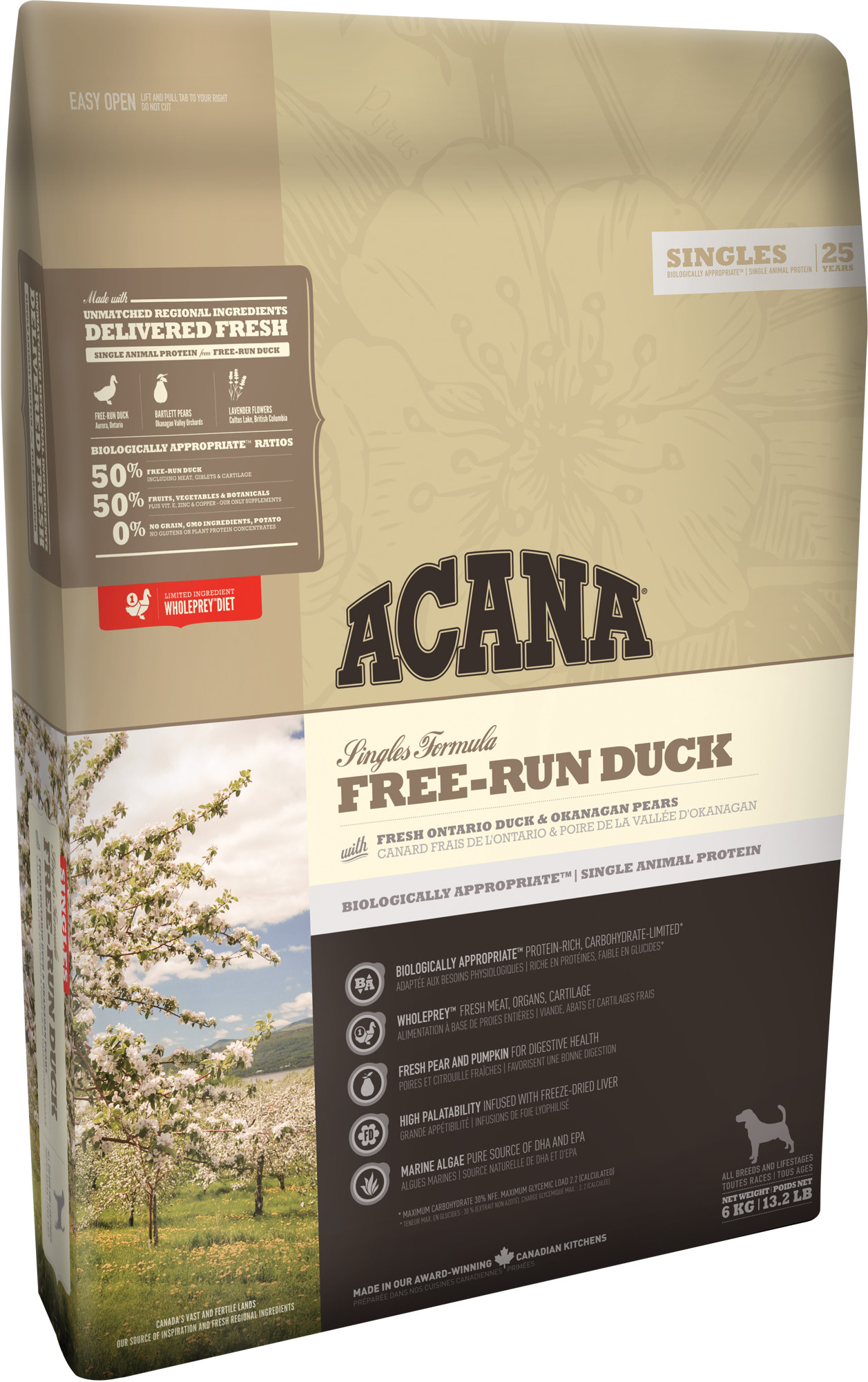 ACANA SINGLES FREE-RUN DUCK 2 KG