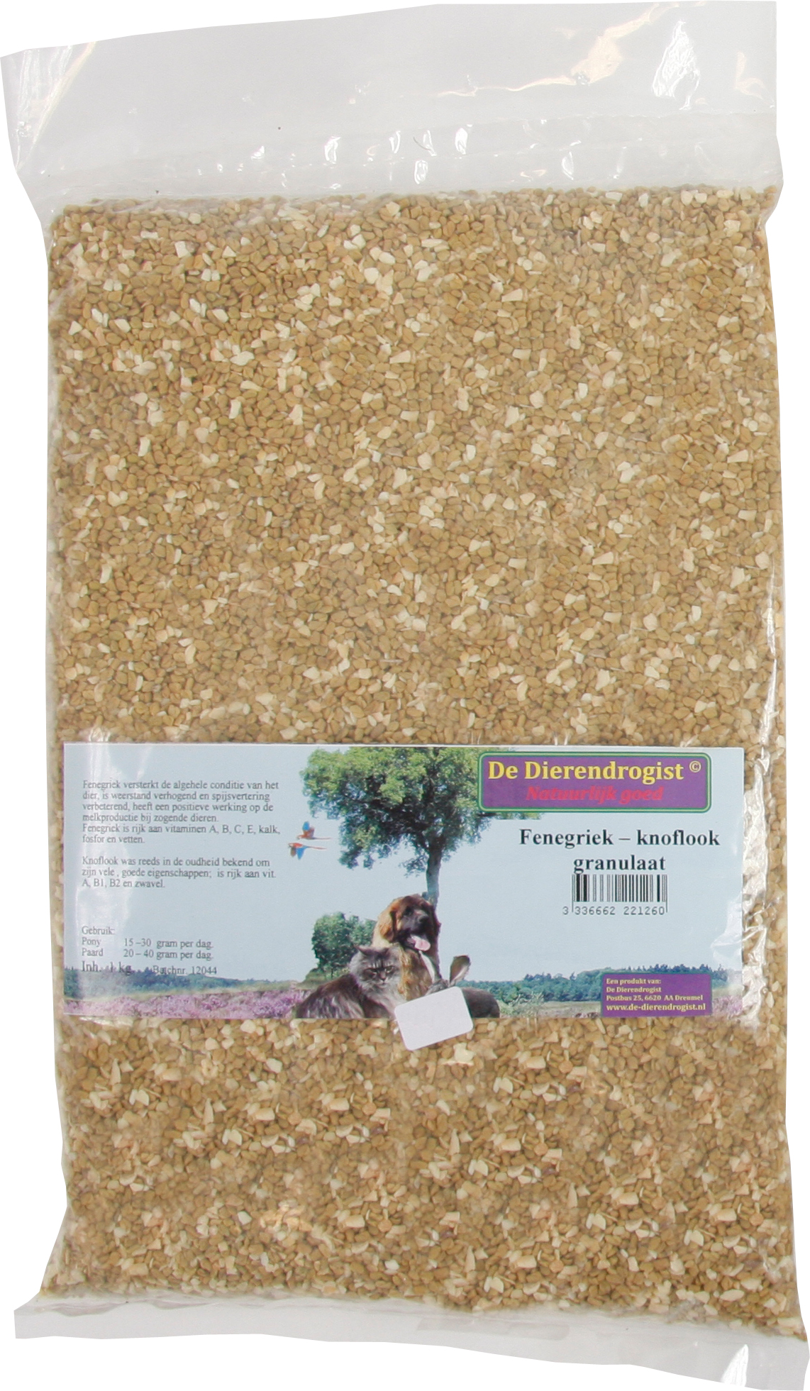 DIERENDROGIST FENEGRIEK/KNOBLAUCH 1 KG