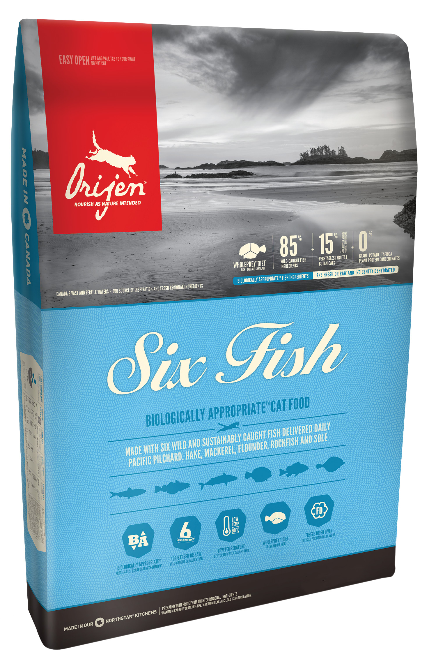 ORIJEN WHOLE PREY 6 FISH CAT 1,8 KG