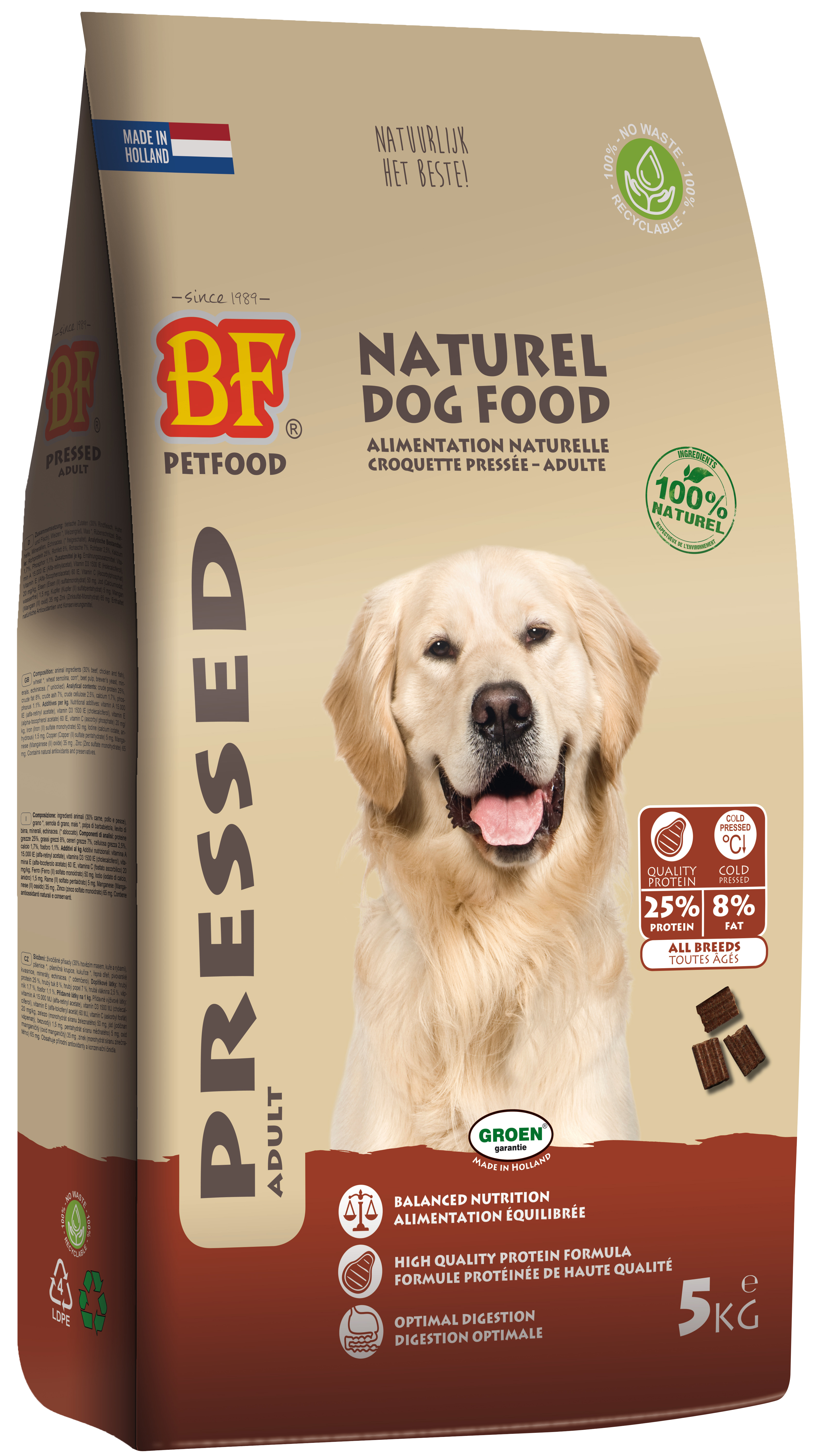 BF PETFOOD VLEESBROK GEPERST 5 KG