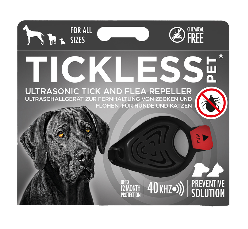 TICKLESS TEEK UND VLO AFWEER FUER HUND UND KATZE SCHWARZ