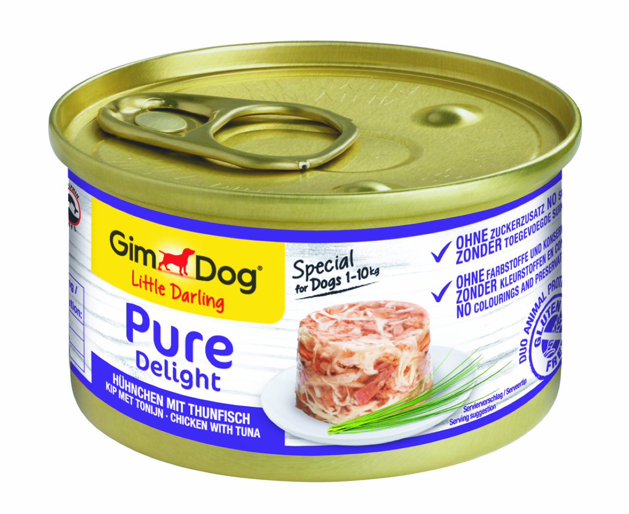 GIMDOG LITTLE DARLING PURE DELIGHT HUHN/THUNFISCH 12X85 G