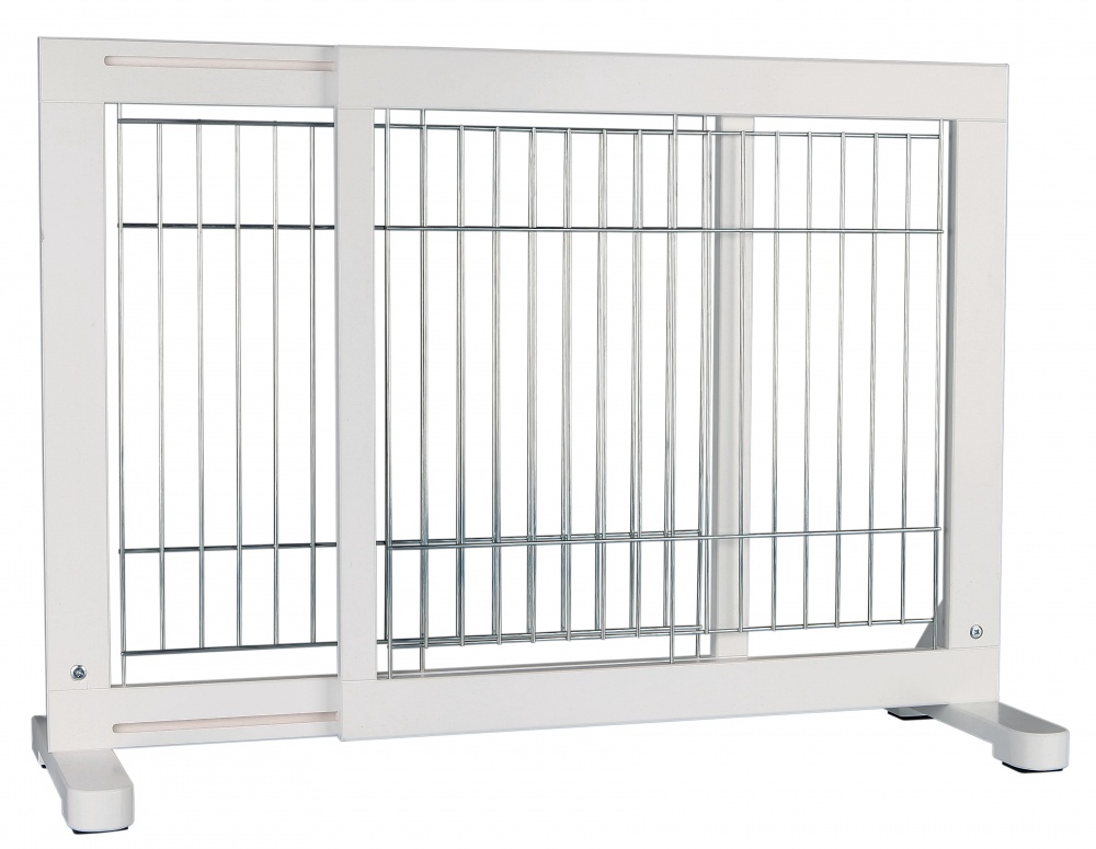 TRIXIE HONDENHEK AFSLUITHEK AUSZIEHBAR WEISS 65-108X61 CM