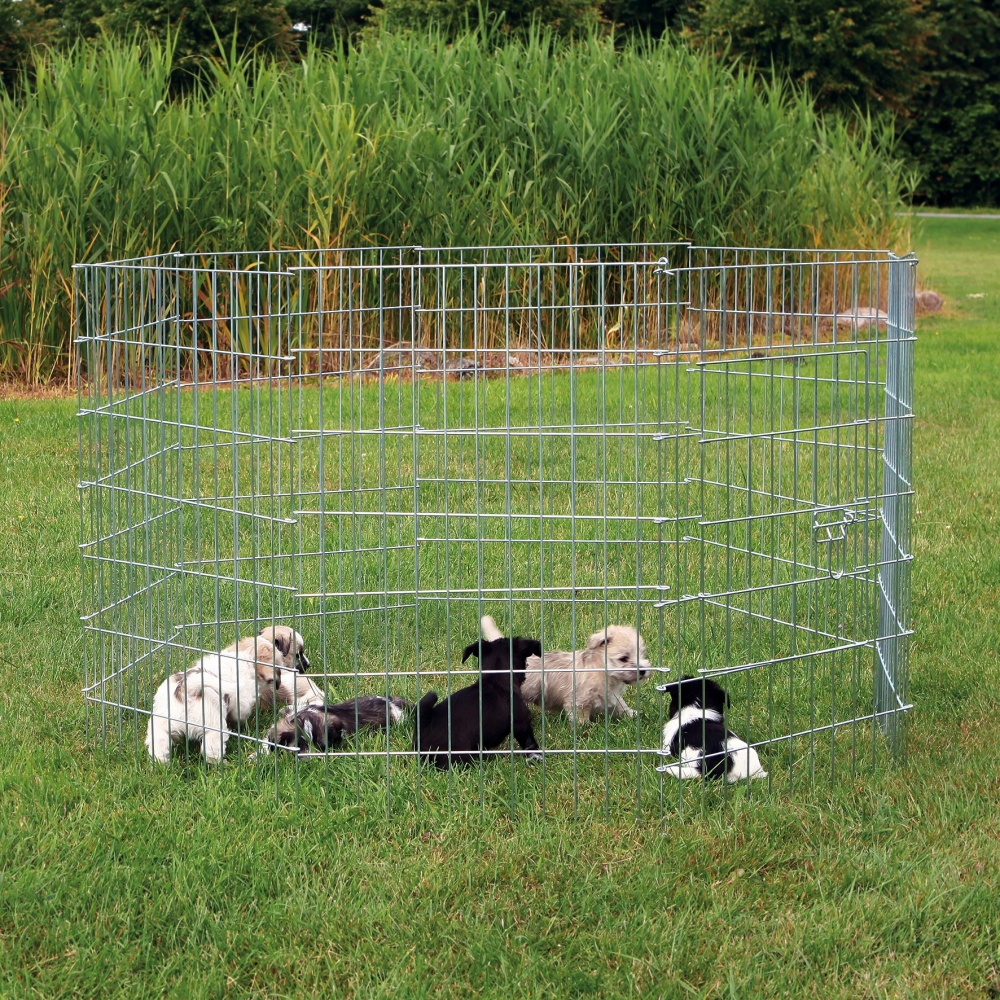 TRIXIE NATURA PUPPYREN GEGALVANISEERD METALL 8 PANELEN DIA 154 CM 61X91 CM
