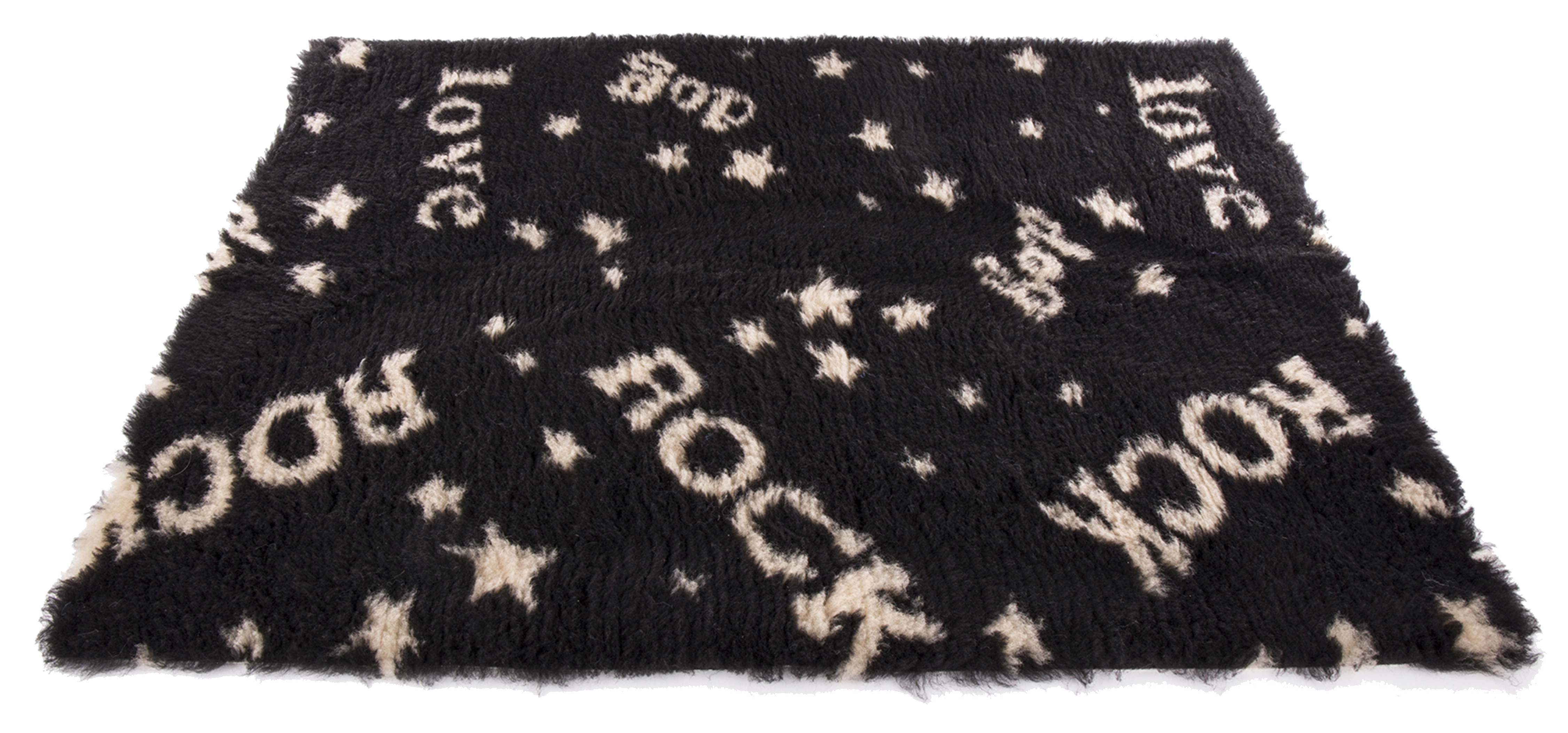 VETBED ROCK SCHWARZ/BEIGE RECYCELT 75X50 CM