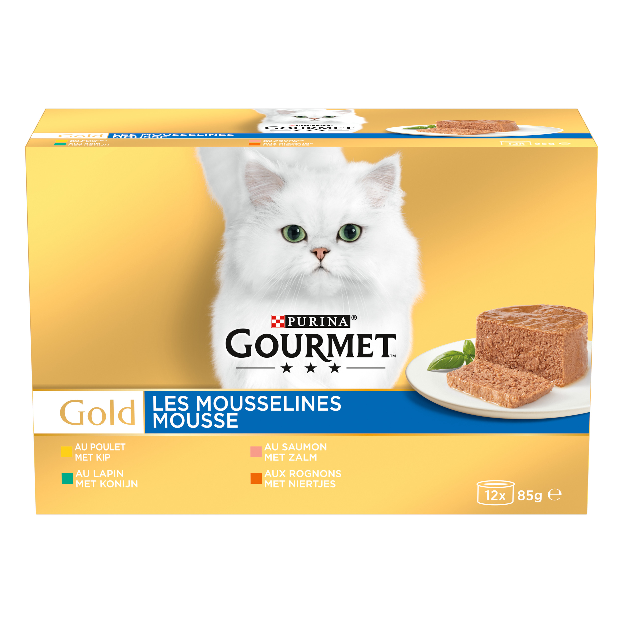 GOURMET GOLD 12-PACK FEINE MOUSSE 12X85 G
