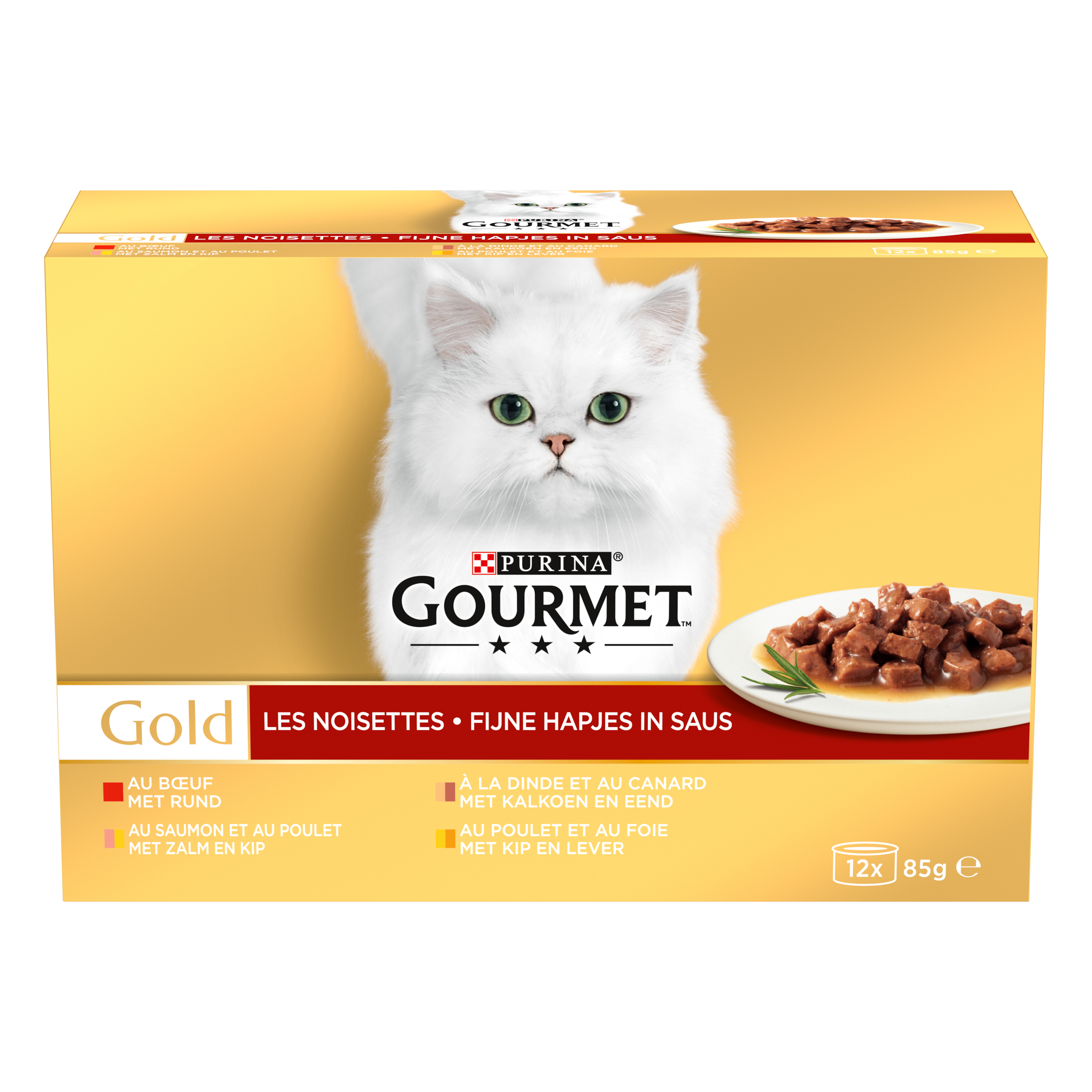 GOURMET GOLD 12-PACK FIJNE HAEPPCHEN 12X85 G