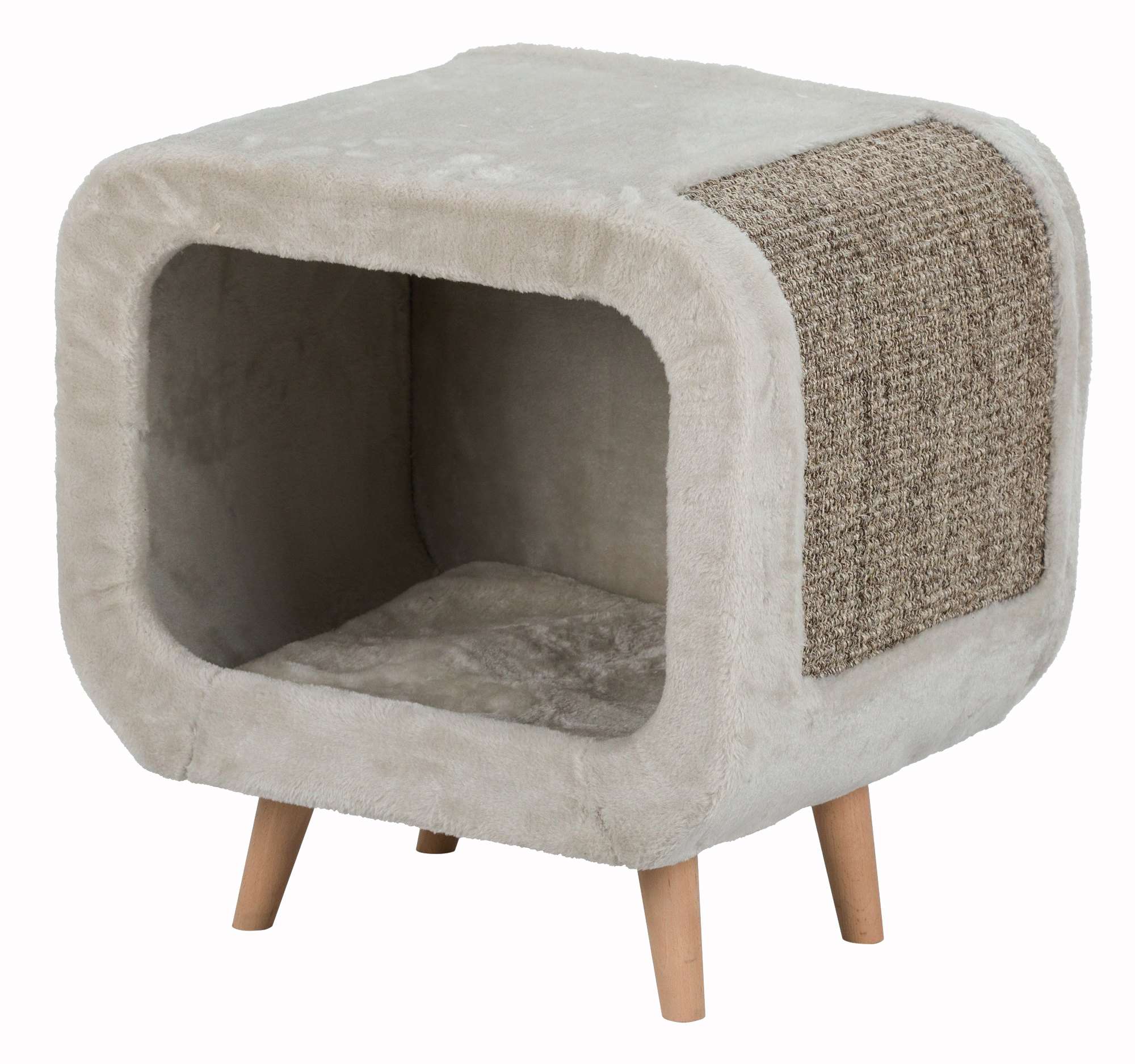 TRIXIE ALICIA RELAX HUIS HELLGRAU/GRAU GEMELEERD 48X48X38 CM
