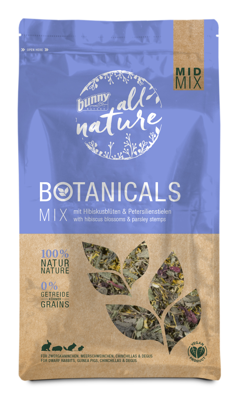 BUNNY NATURE BOTANICALS MIDI MIX HIBISCUSBLOESEM/PETERSELIE STELEN 150 G
