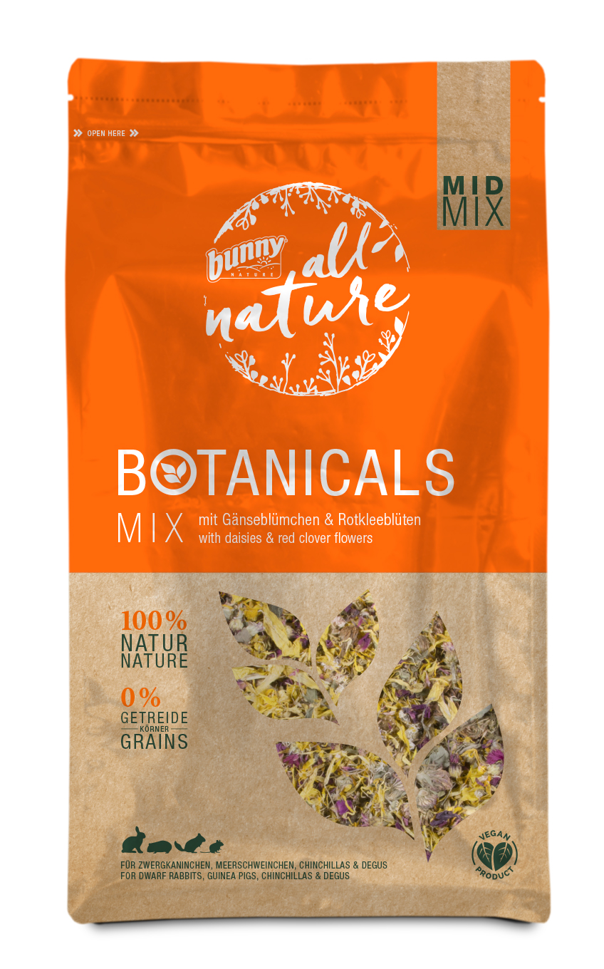 BUNNY NATURE BOTANICALS MIDI MIX MADELIEF/RODE KLAVER BLOESEM 120 G
