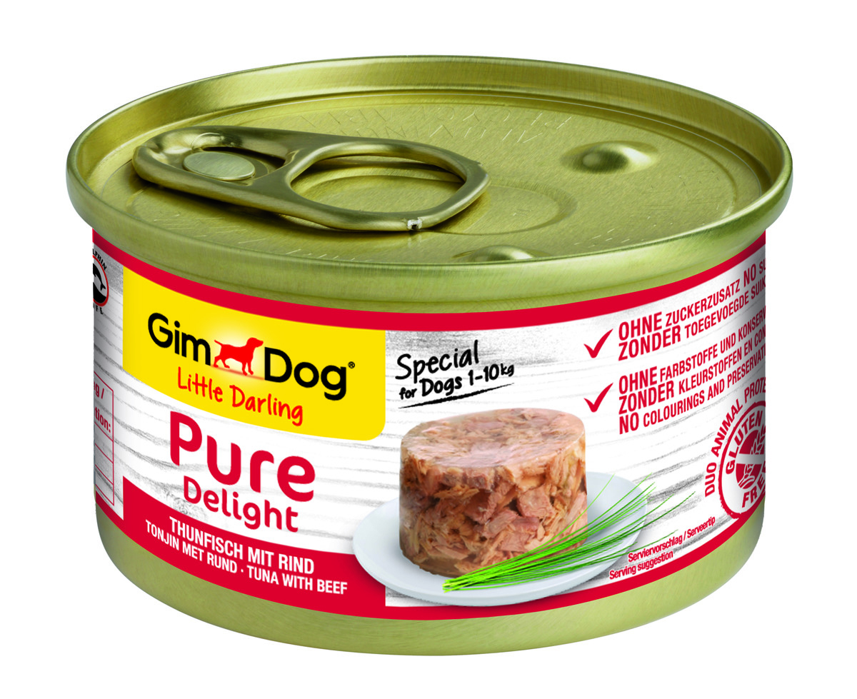 GIMDOG LITTLE DARLING PURE DELIGHT THUNFISCH/RIND 12X85 G