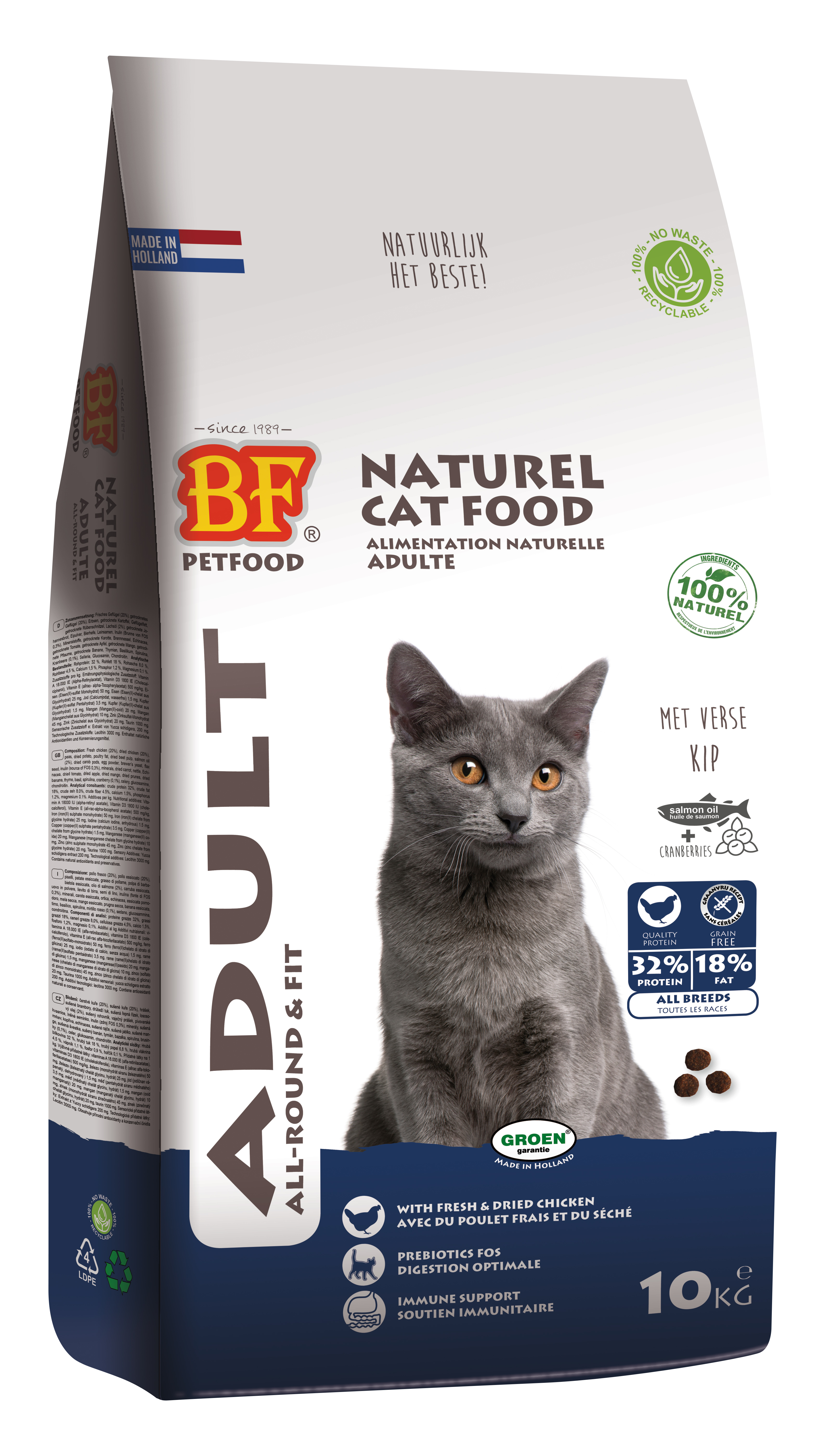 BF PETFOOD PREMIUM QUALITY KATZE ADULT FIT 10 KG
