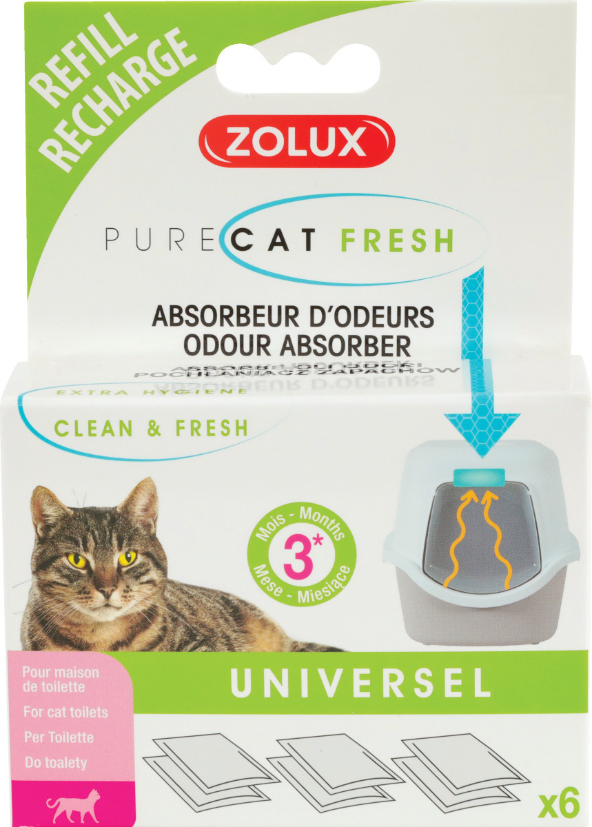 ZOLUX CLEAN & FRESH UNIVERSEEL FILTER KATZENKLO 6 STK.