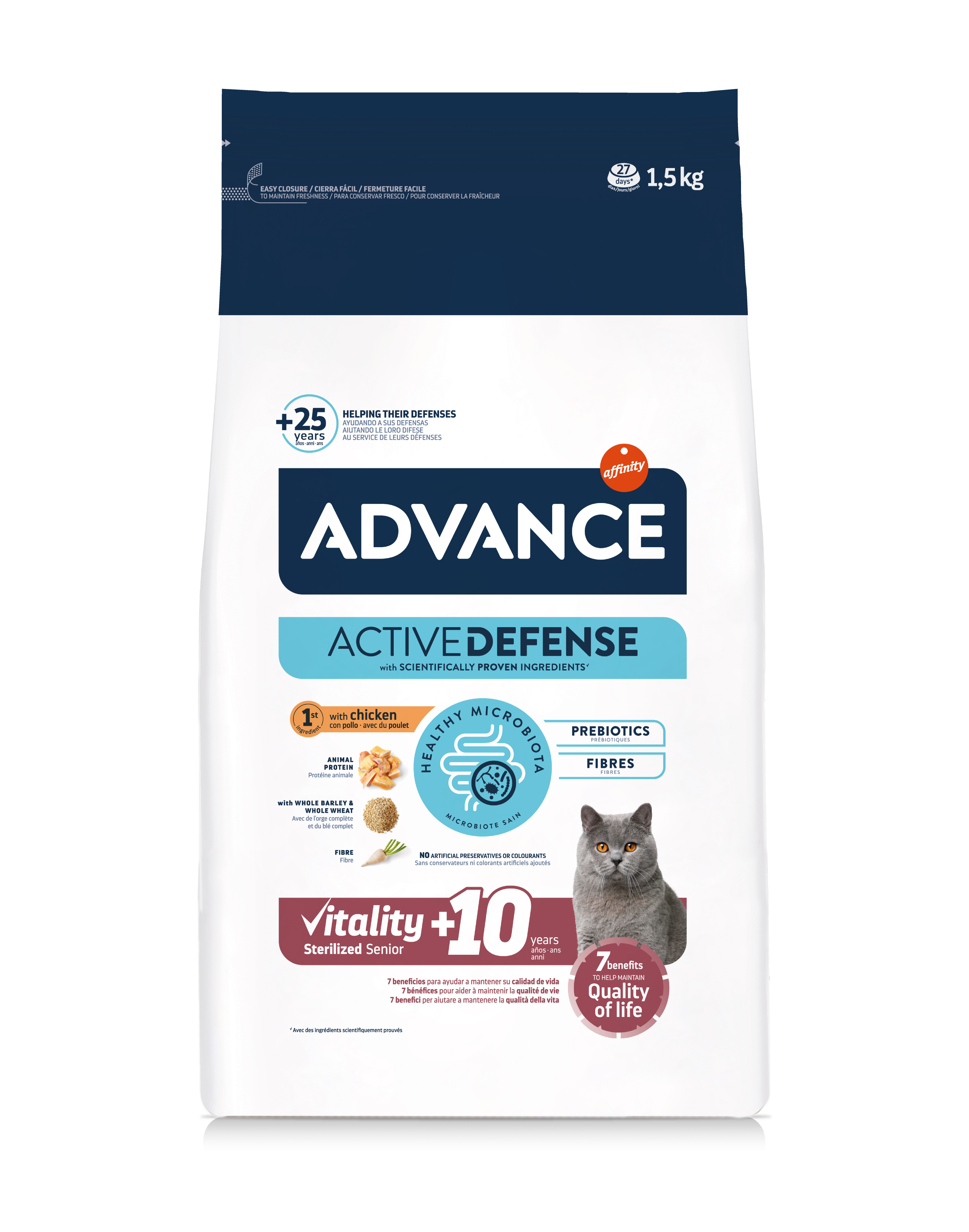 ADVANCE CAT STERILIZED SENSITIV SENIOR 10+ 1,5 KG