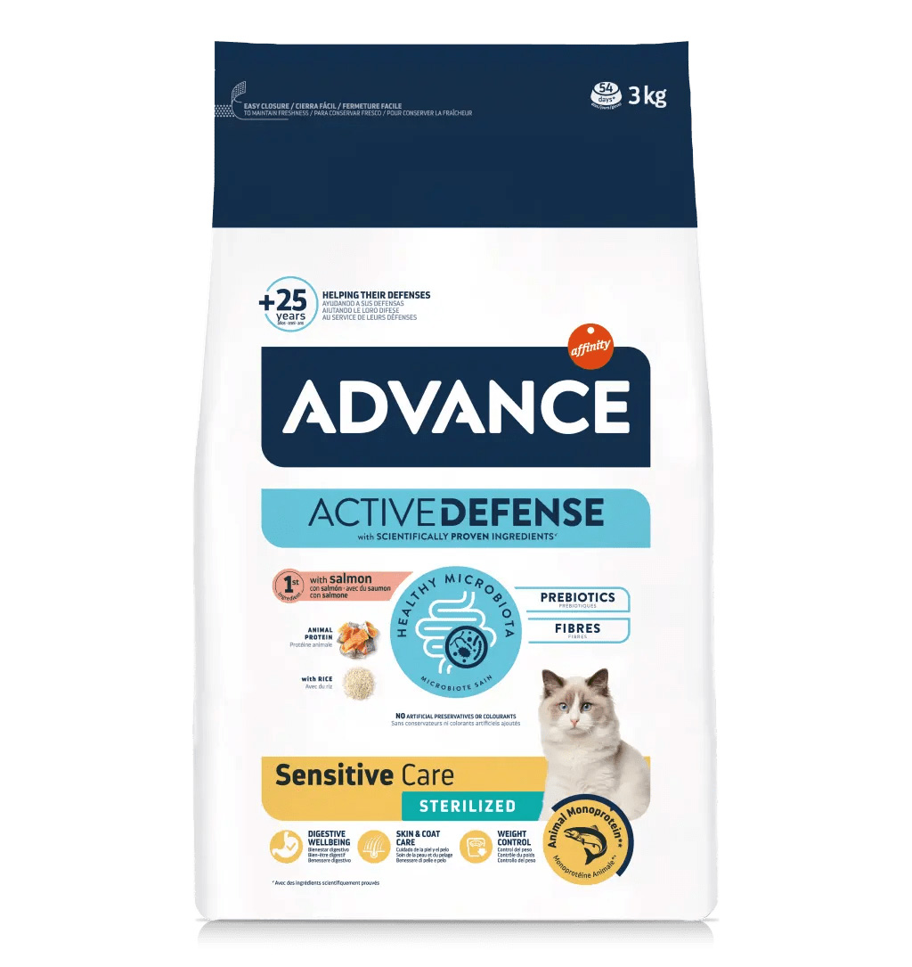 ADVANCE CAT STERILIZED SENSITIV SALMON 3 KG