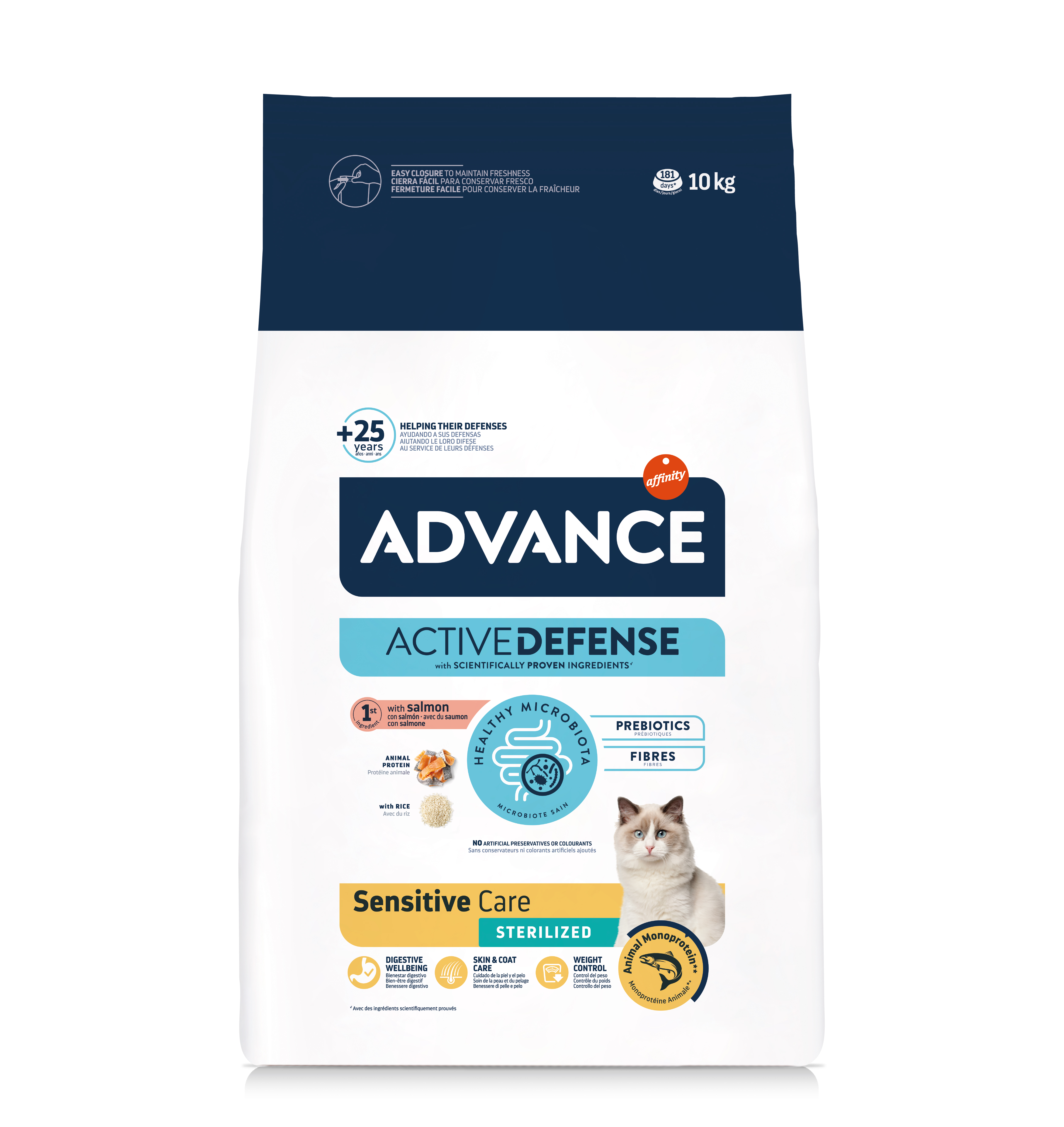 ADVANCE CAT STERILIZED SENSITIV SALMON 10 KG