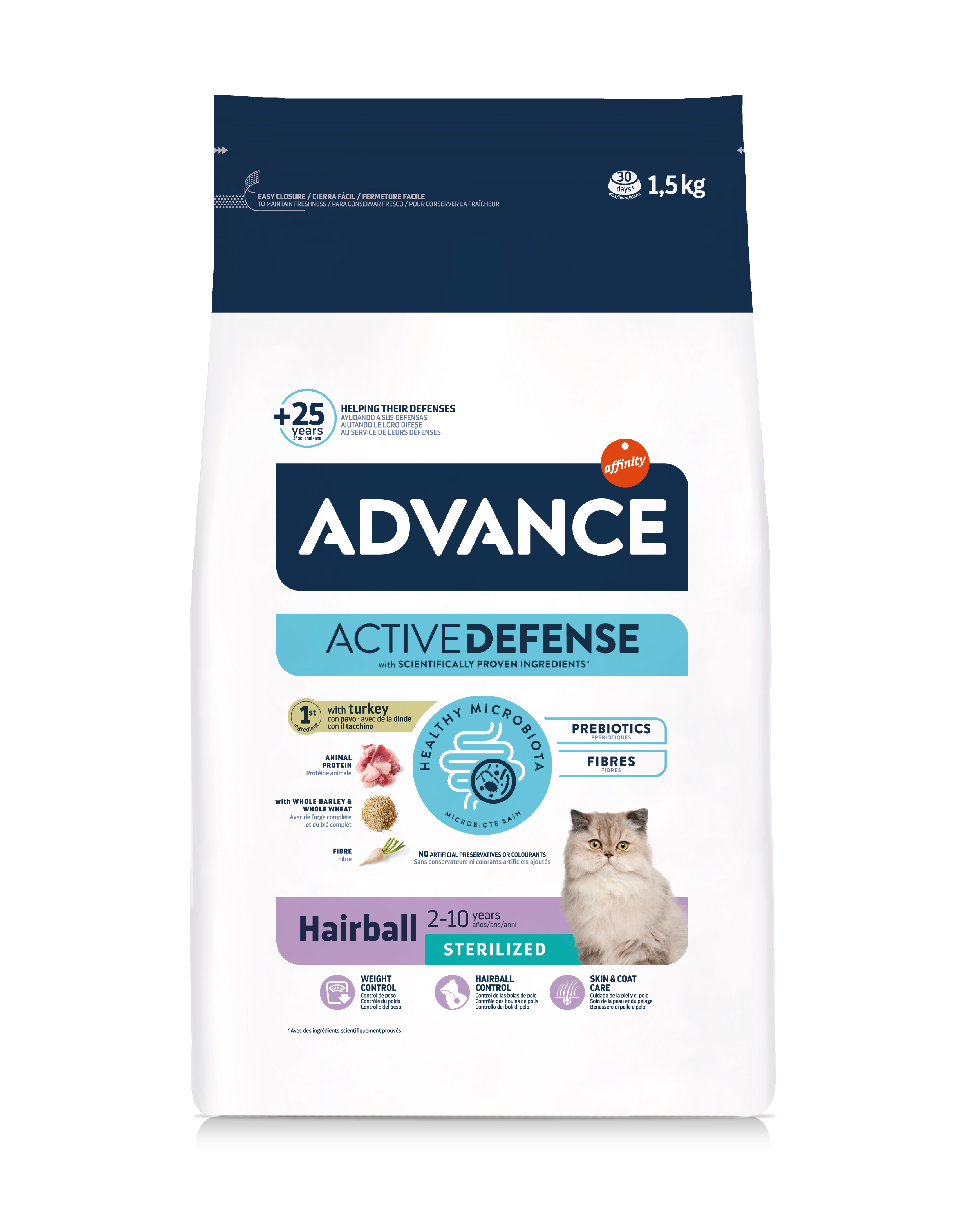 ADVANCE CAT STERILIZED HAIRBALL 1,5 KG