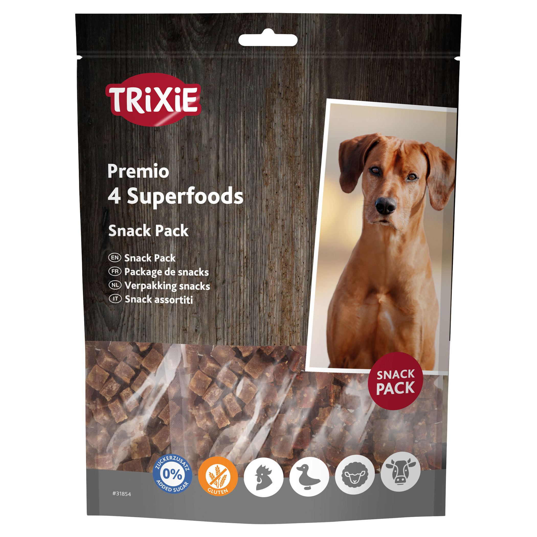 TRIXIE PREMIO SUPERFOODS HUHN/ENTE/RIND/LAMM 4X100 G