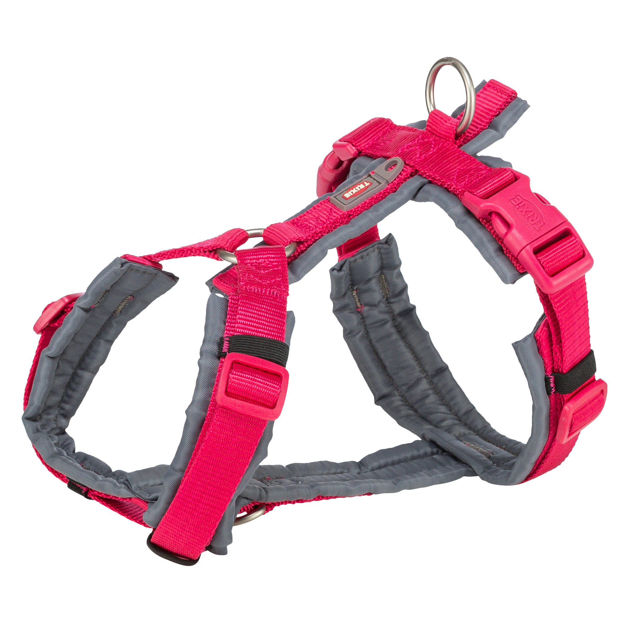 TRIXIE HUNDEGESCHIRR PREMIUM TREKKING FUCHSIA/GRAU 44-53X2 CM