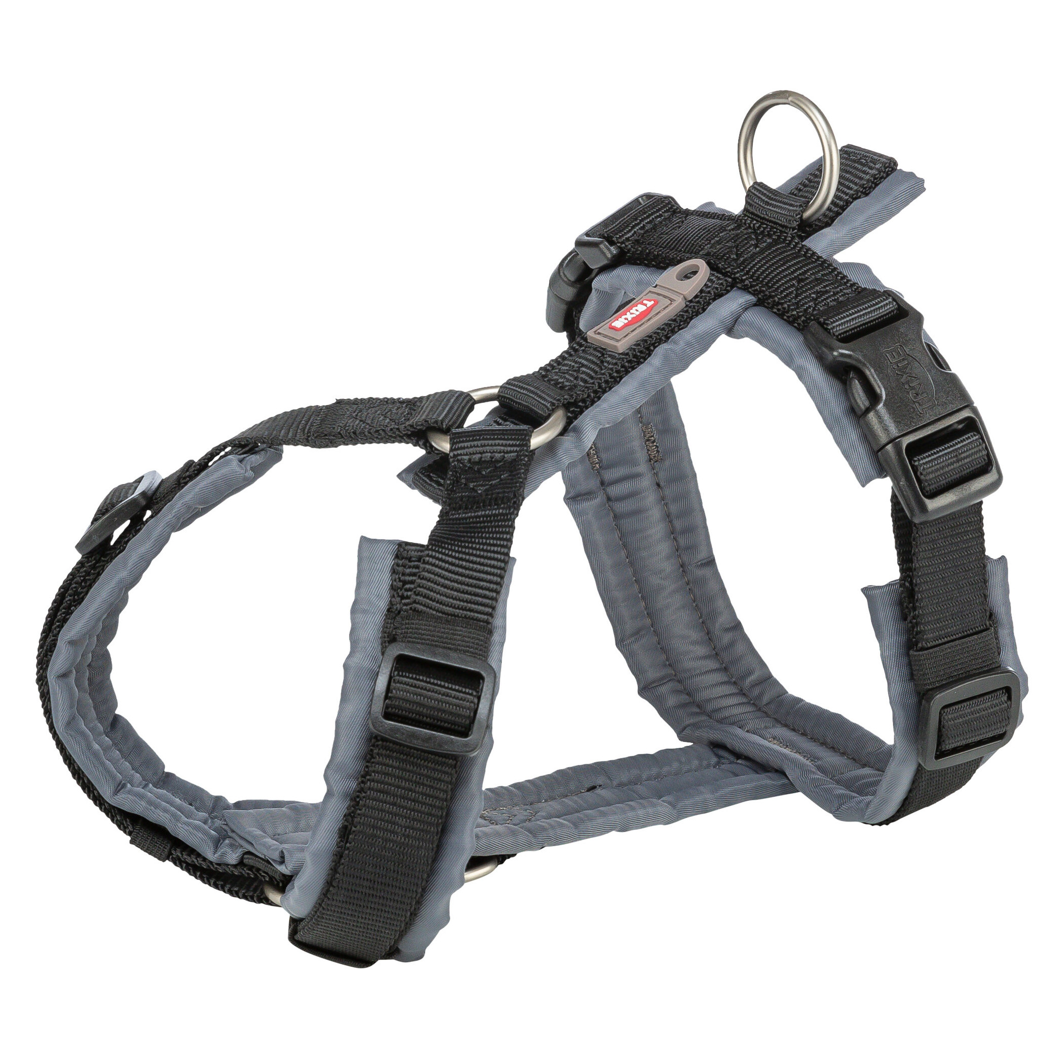 TRIXIE HUNDEGESCHIRR PREMIUM TREKKING SCHWARZ/GRAU 44-53X2 CM