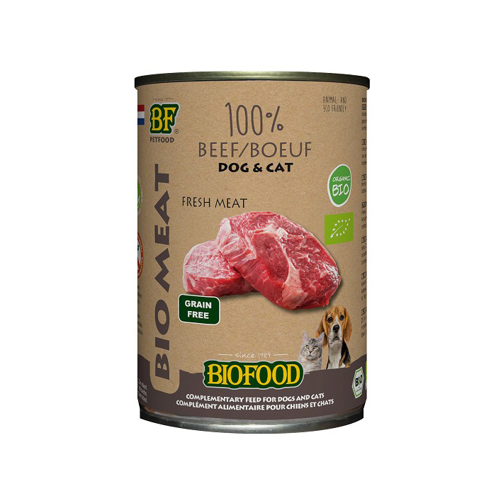 BF PETFOOD BIO HUND RIND MENU BLIK 12X400 G