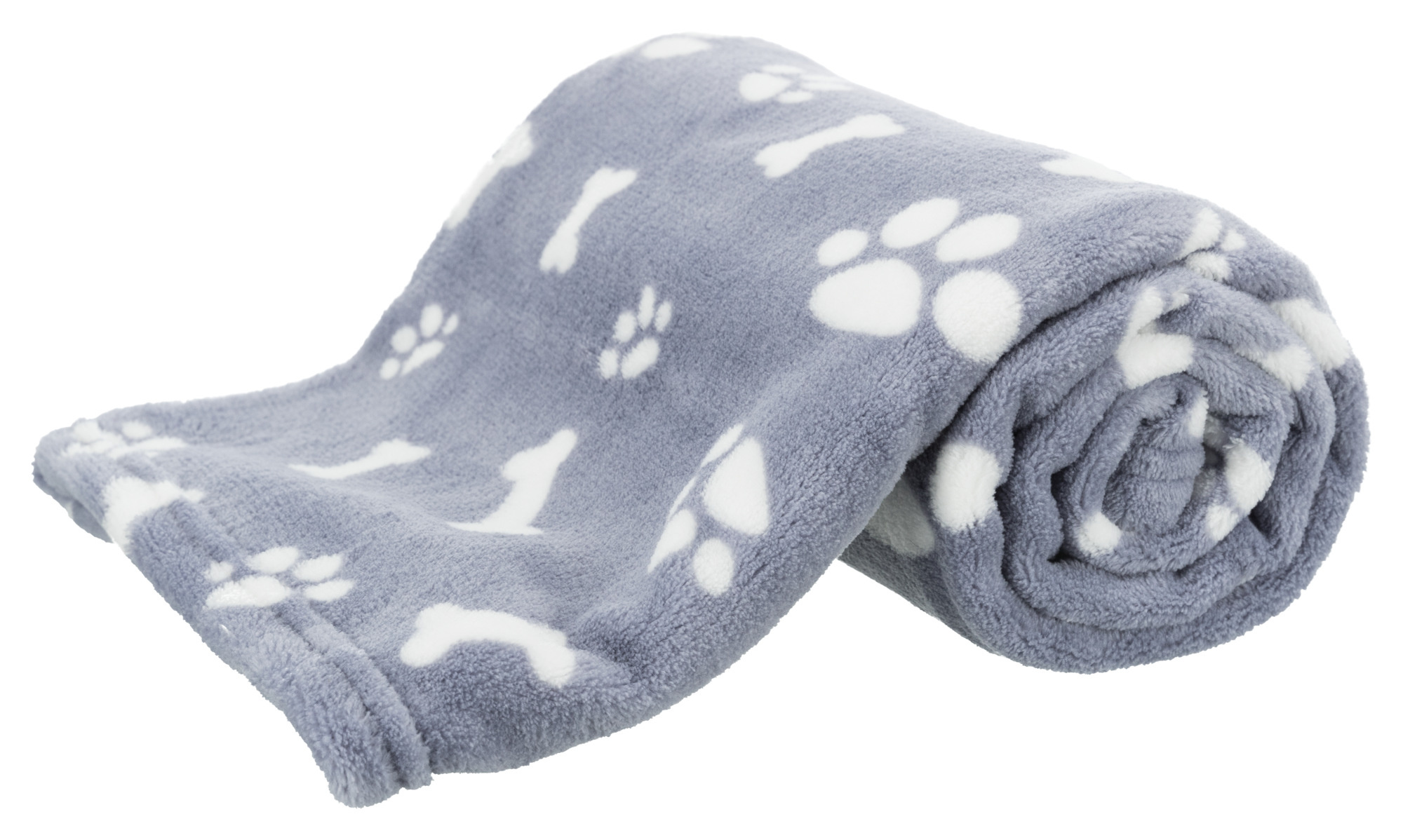 TRIXIE HONDENDEKEN KENNY FLEECE KNOCHEN/POOTJES BLAU 100X75 CM
