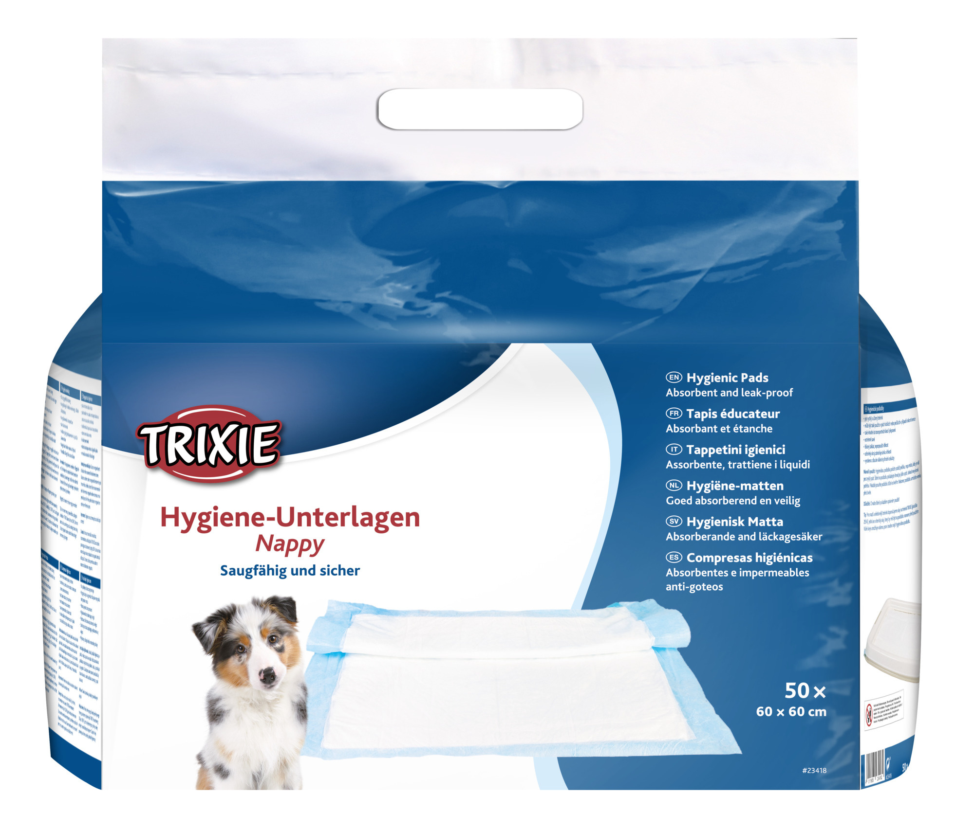 TRIXIE NAPPY WELPE PADS 60X60 CM 50 STK.